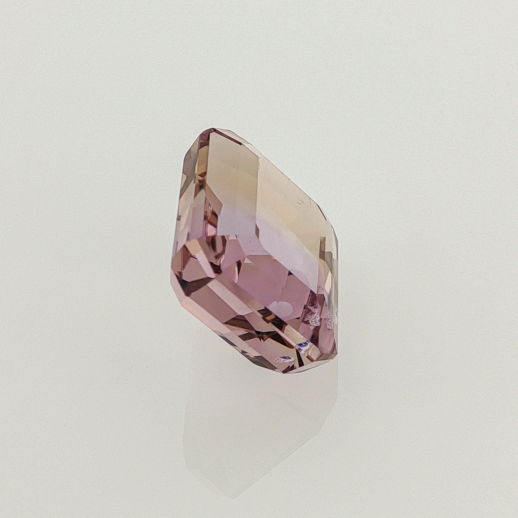 Natural ametrine, light purple / light yellow, emerald cut, 11.45 ct, loose gemstone, view 4.