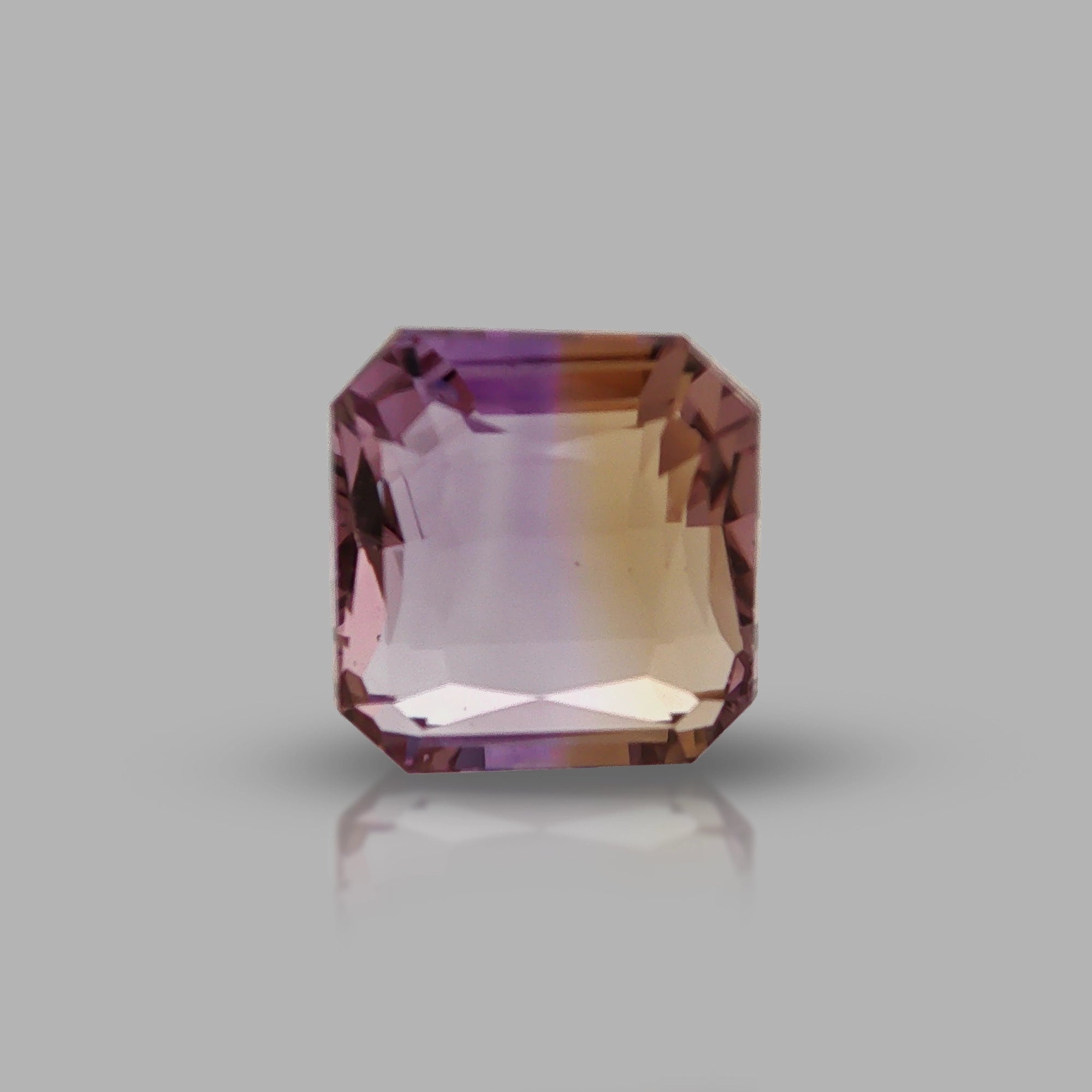 Natural ametrine, bicolor - purple / yellow, octagon cut, 11.6 ct, loose gemstone, view 5.