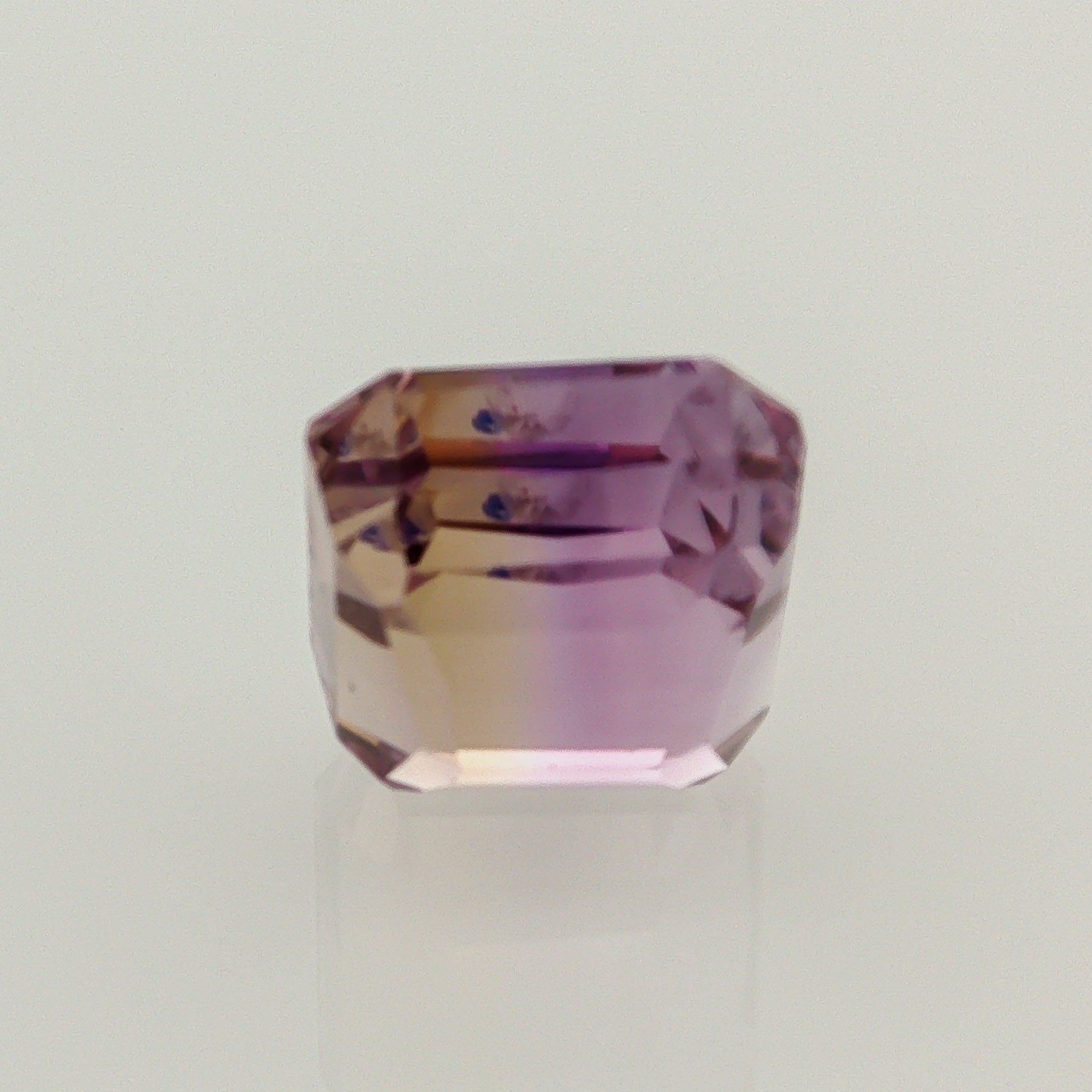 Natural ametrine, bicolor - purple / yellow, octagon cut, 11.6 ct, loose gemstone, view 3.