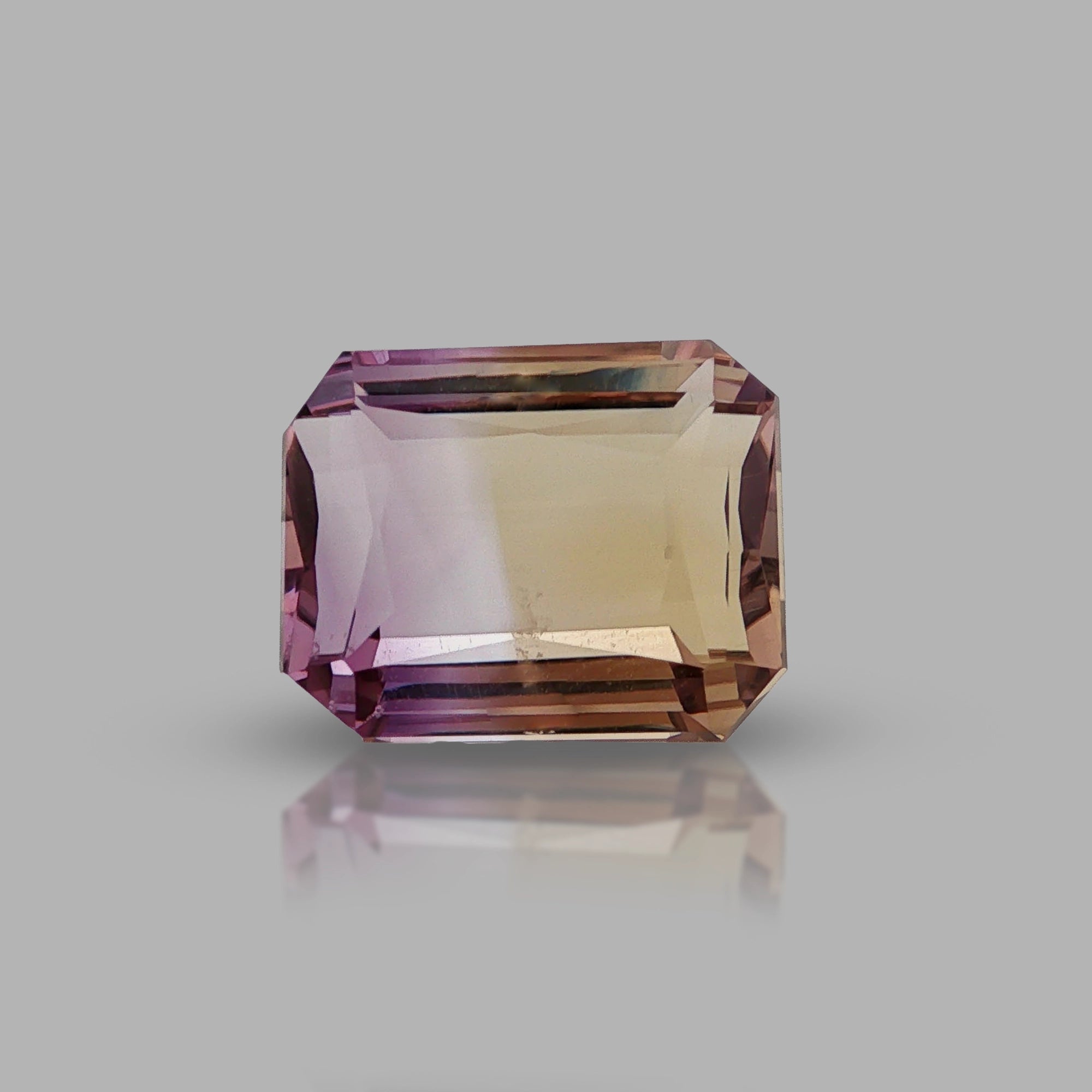 Natural ametrine, bicolor - purple / yellow, octagon cut, 11.68 ct, loose gemstone, view 5.