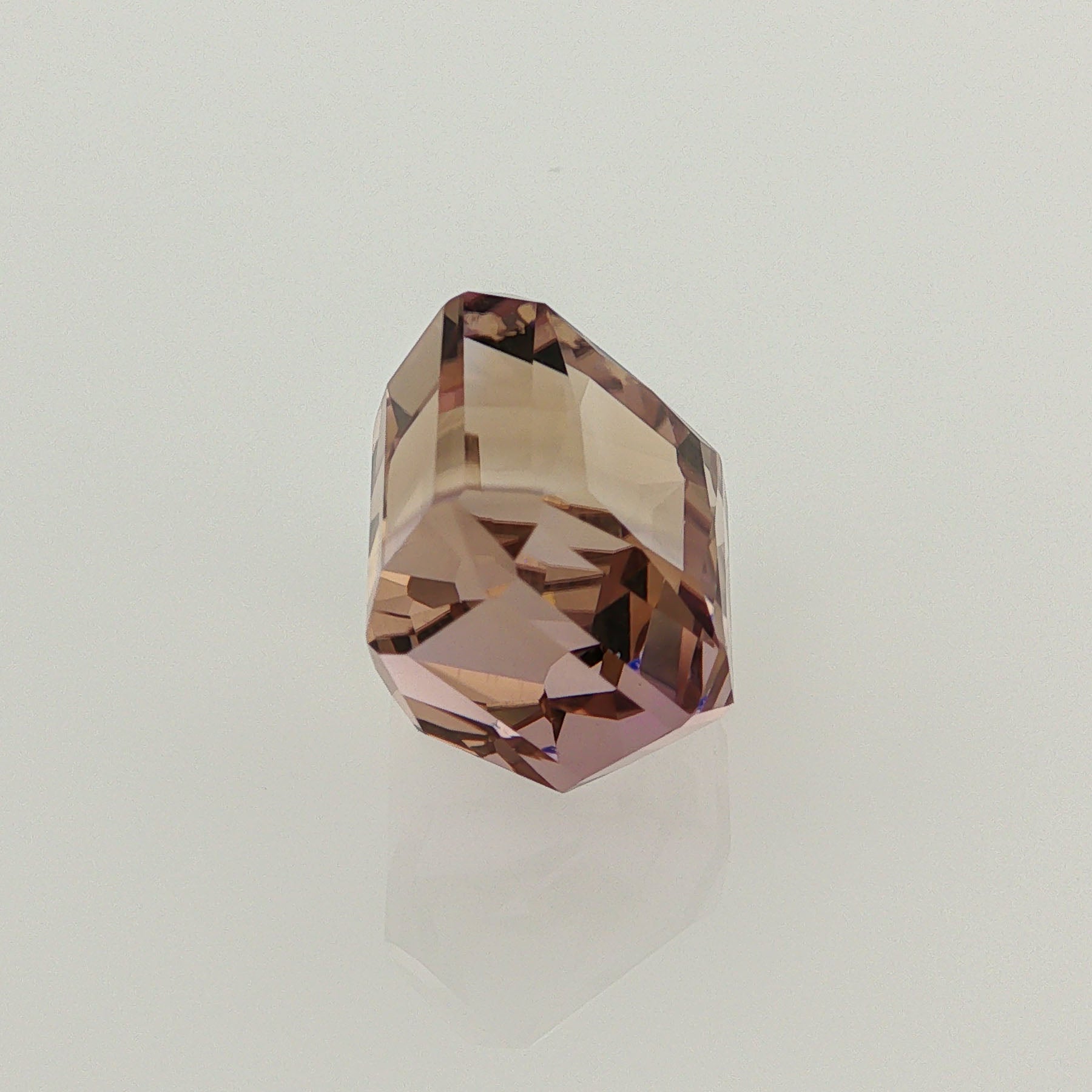 Natural ametrine, bicolor - purple / yellow, octagon cut, 11.68 ct, loose gemstone, view 4.
