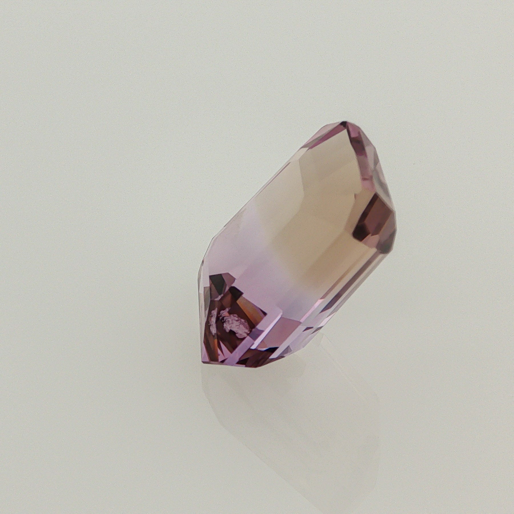 Natural ametrine, light purple / light yellow, octagon cut, 11.79 ct, loose gemstone, view 2.