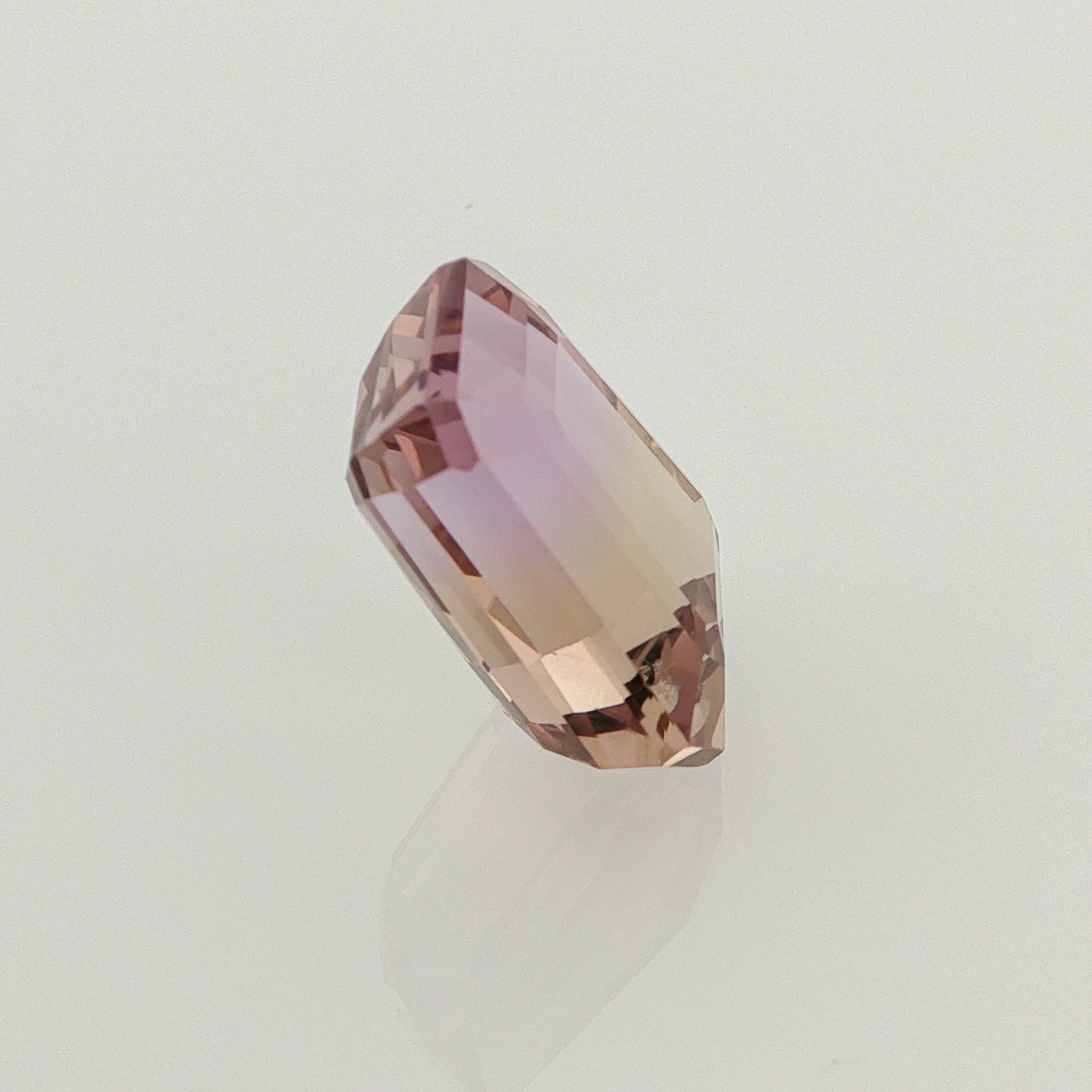 Natural ametrine, bicolor - purple / yellow, fancy cut, 11.87 ct, loose gemstone, view 4.