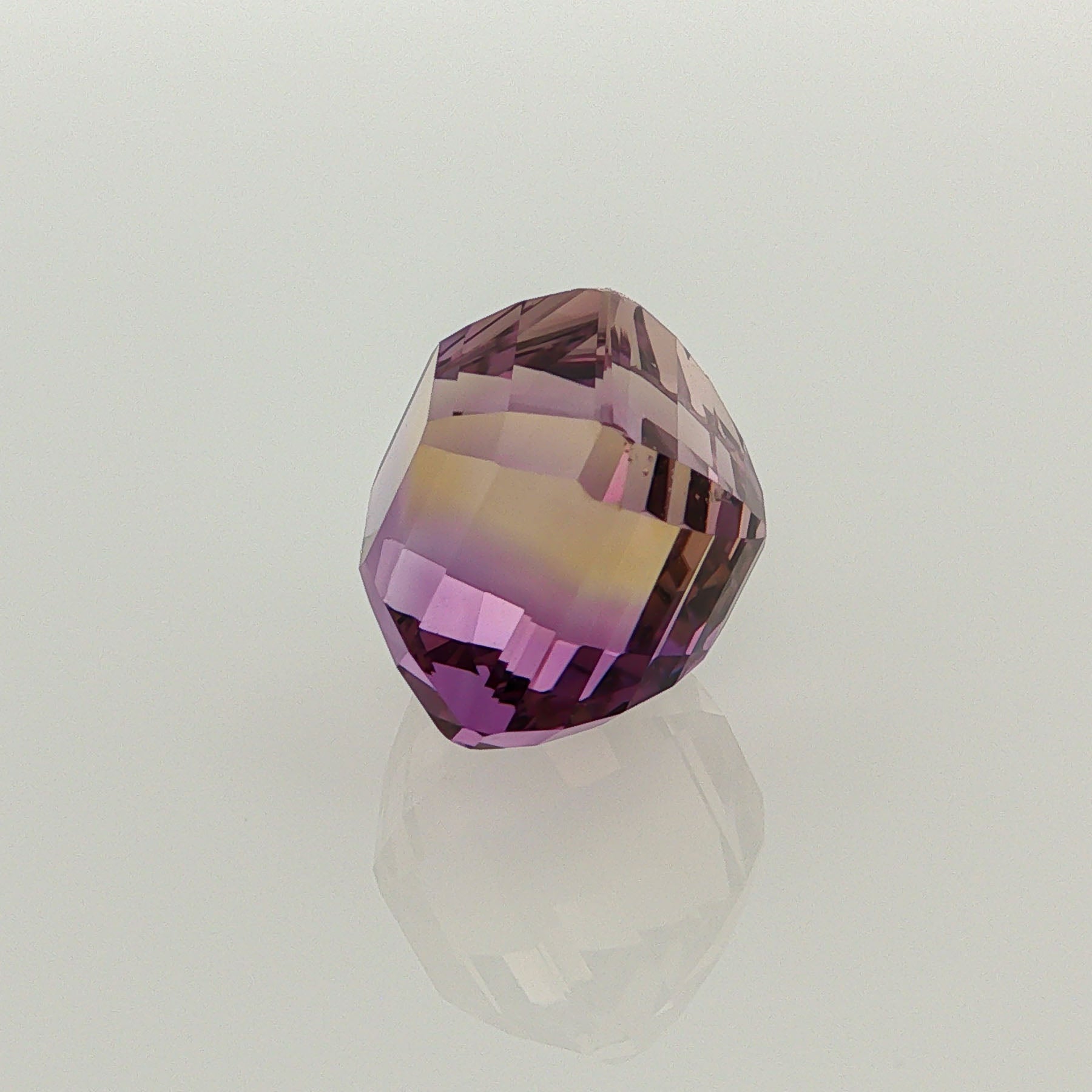 Natural ametrine, light purple / light yellow, octagon cut, 12.17 ct, loose gemstone, view 2.