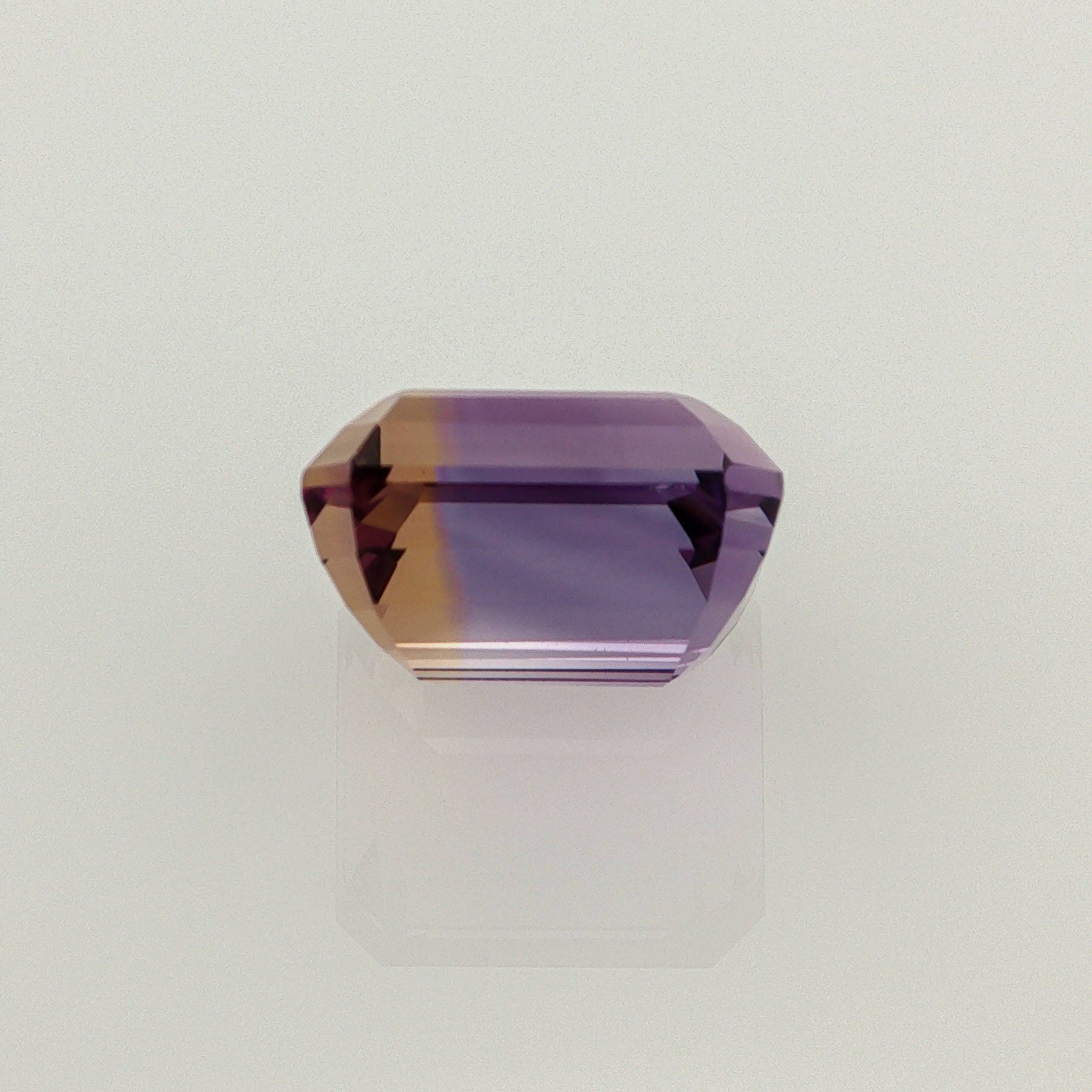 Natural ametrine, bicolor - purple / yellow, octagon cut, 12.27 ct, loose gemstone, view 3.