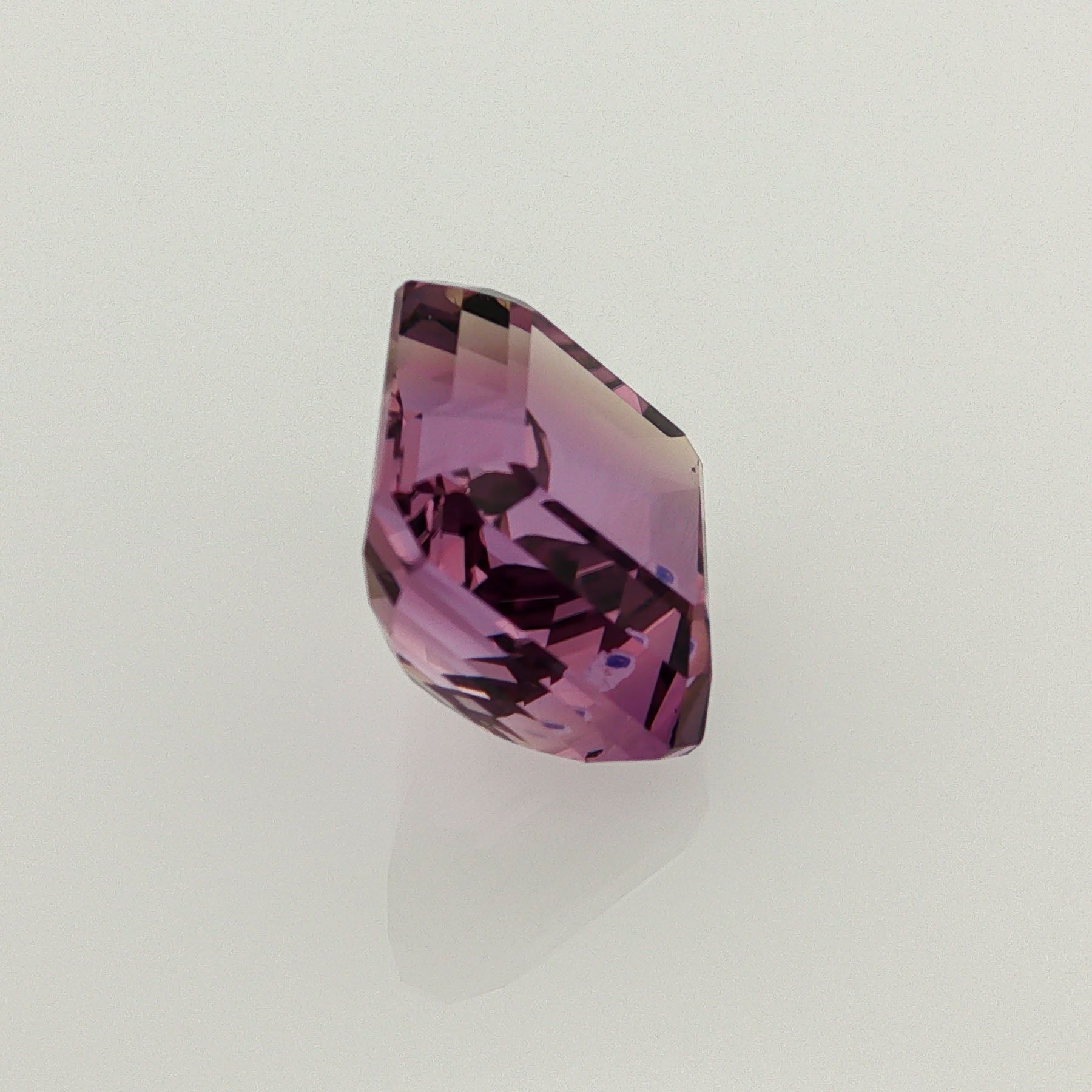 Natural ametrine, bicolor - purple / yellow, octagon cut, 12.27 ct, loose gemstone, view 4.