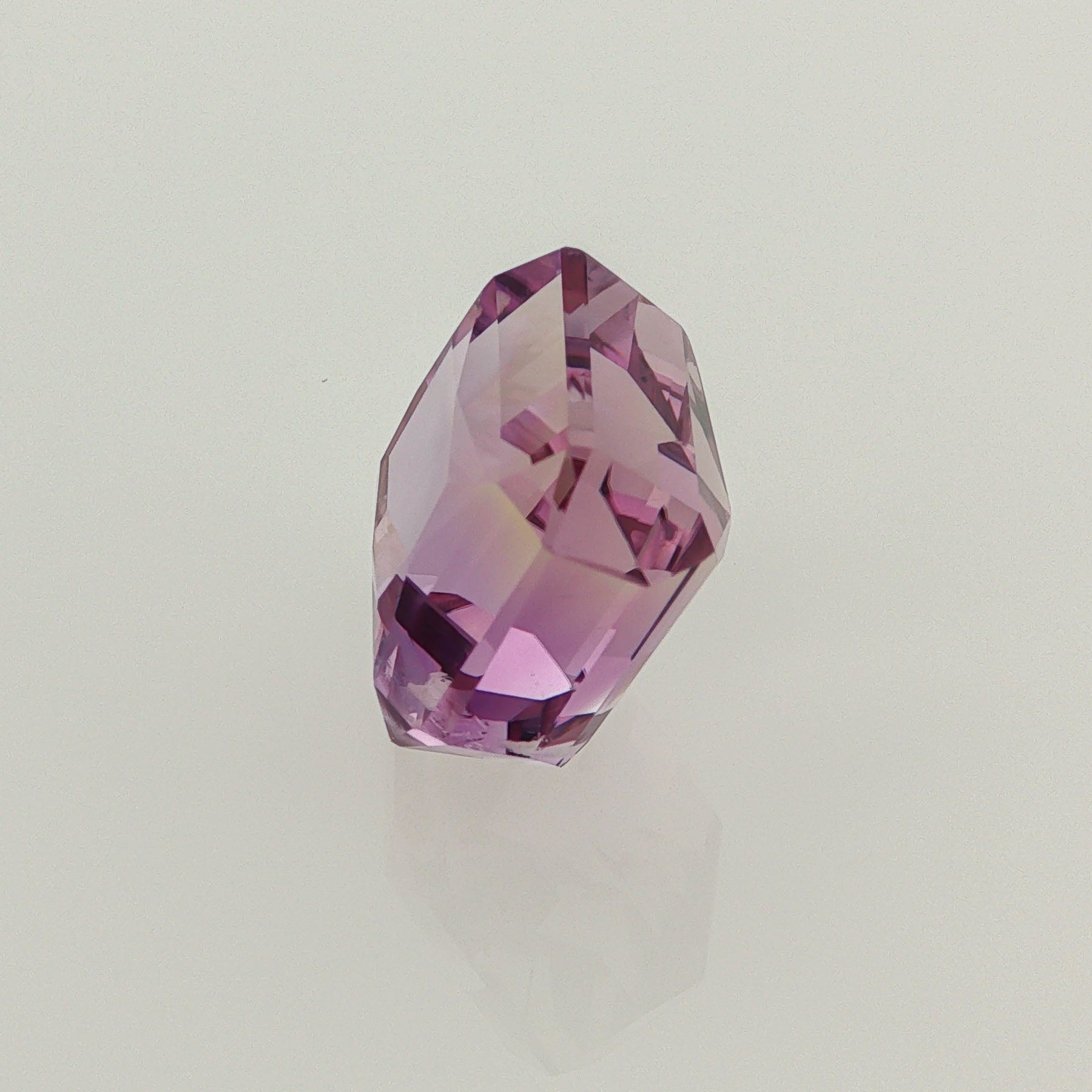 Natural ametrine, bicolor - purple / yellow, octagon cut, 12.32 ct, loose gemstone, view 2.