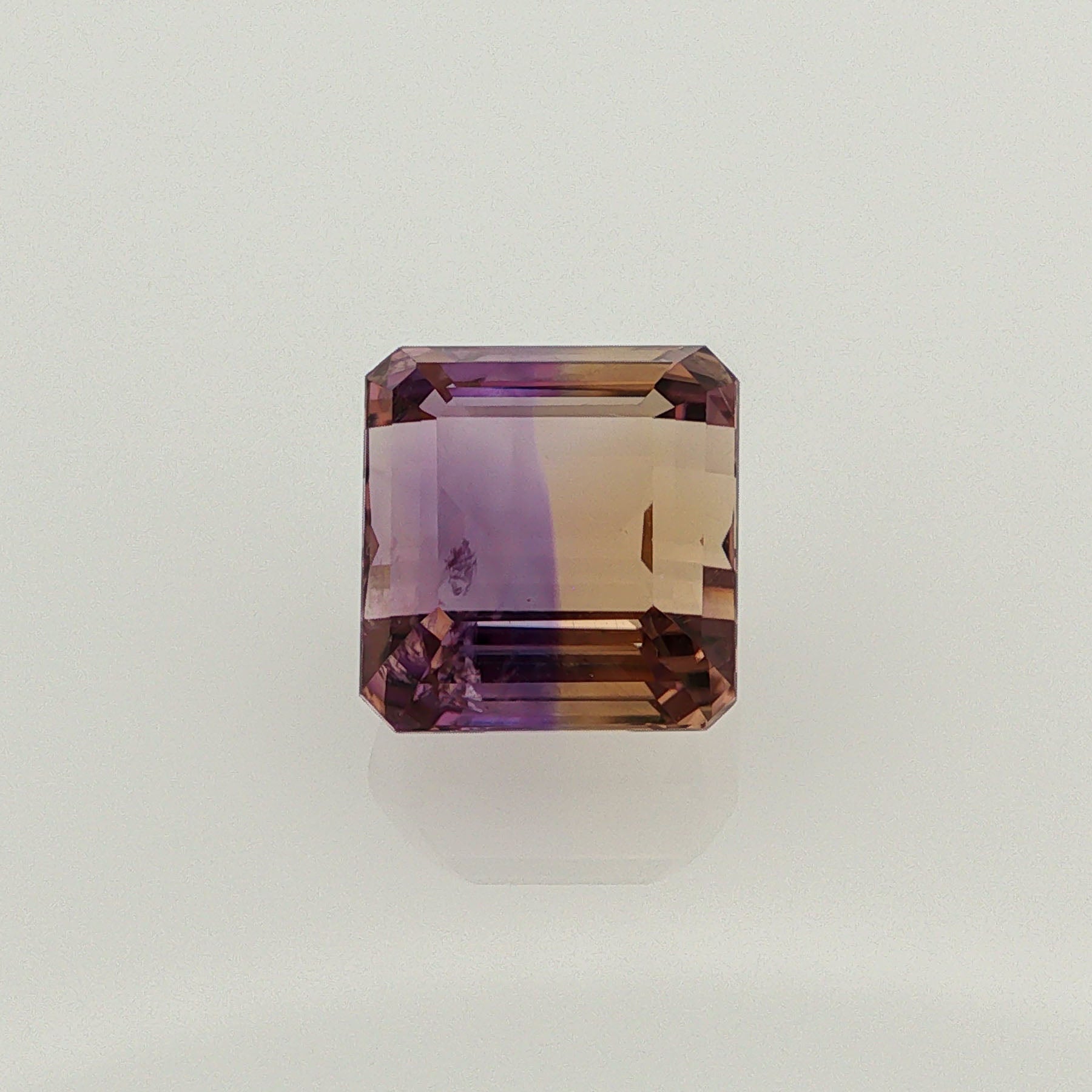 Natural ametrine, bicolor - purple / yellow, octagon cut, 12.78 ct, loose gemstone, view 4.