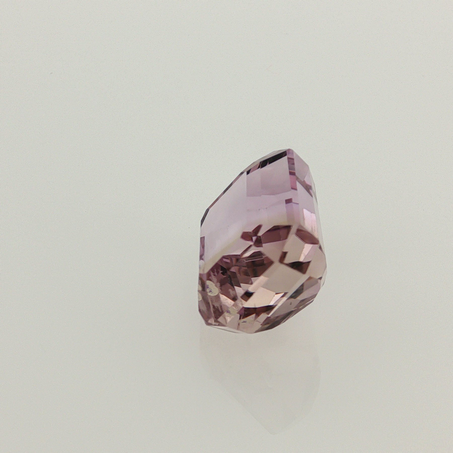Natural ametrine, light purple / light yellow, emerald cut, 12.79 ct, loose gemstone, view 2.