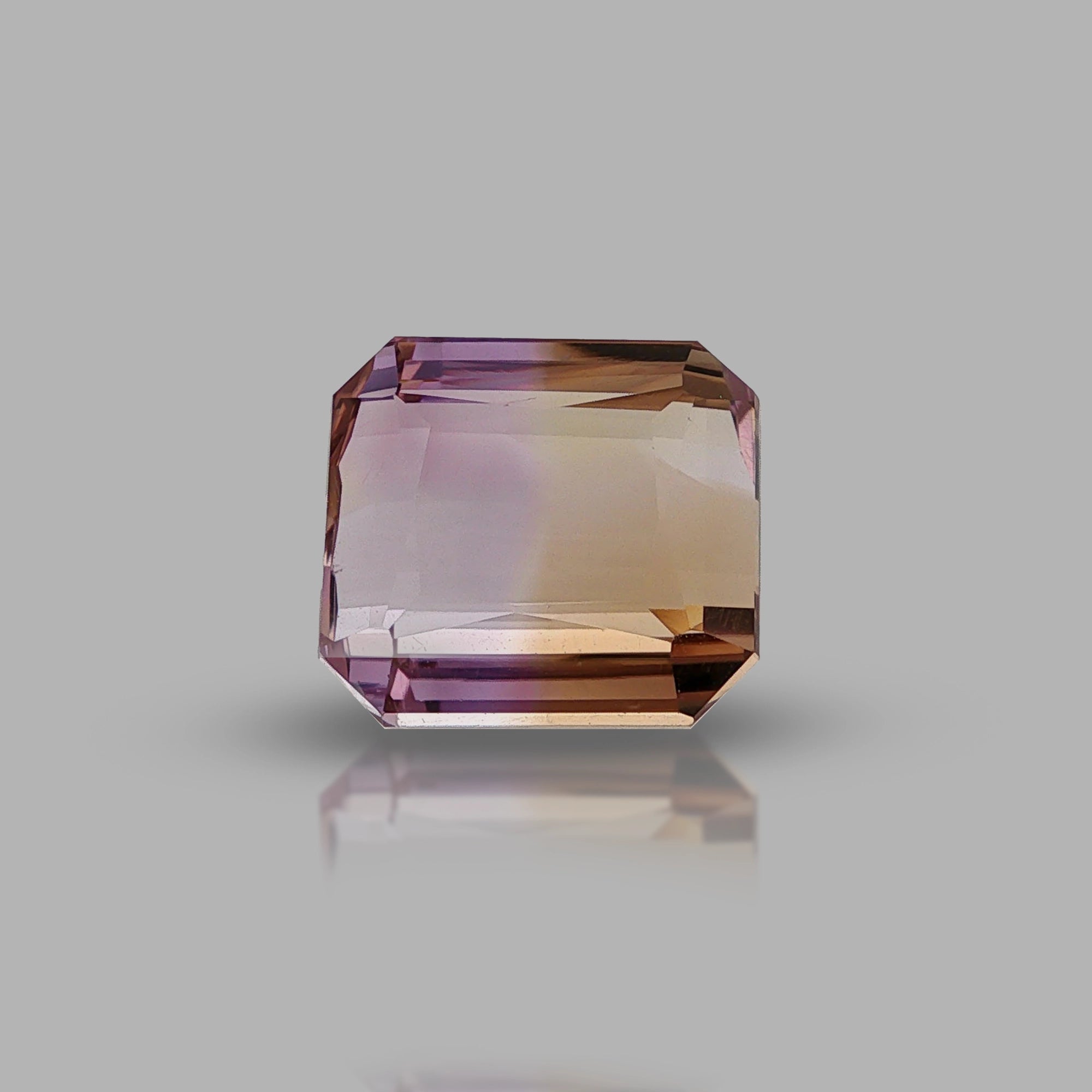 Natural ametrine, bicolor - purple / yellow, octagon cut, 13.27 ct, loose gemstone, view 5.