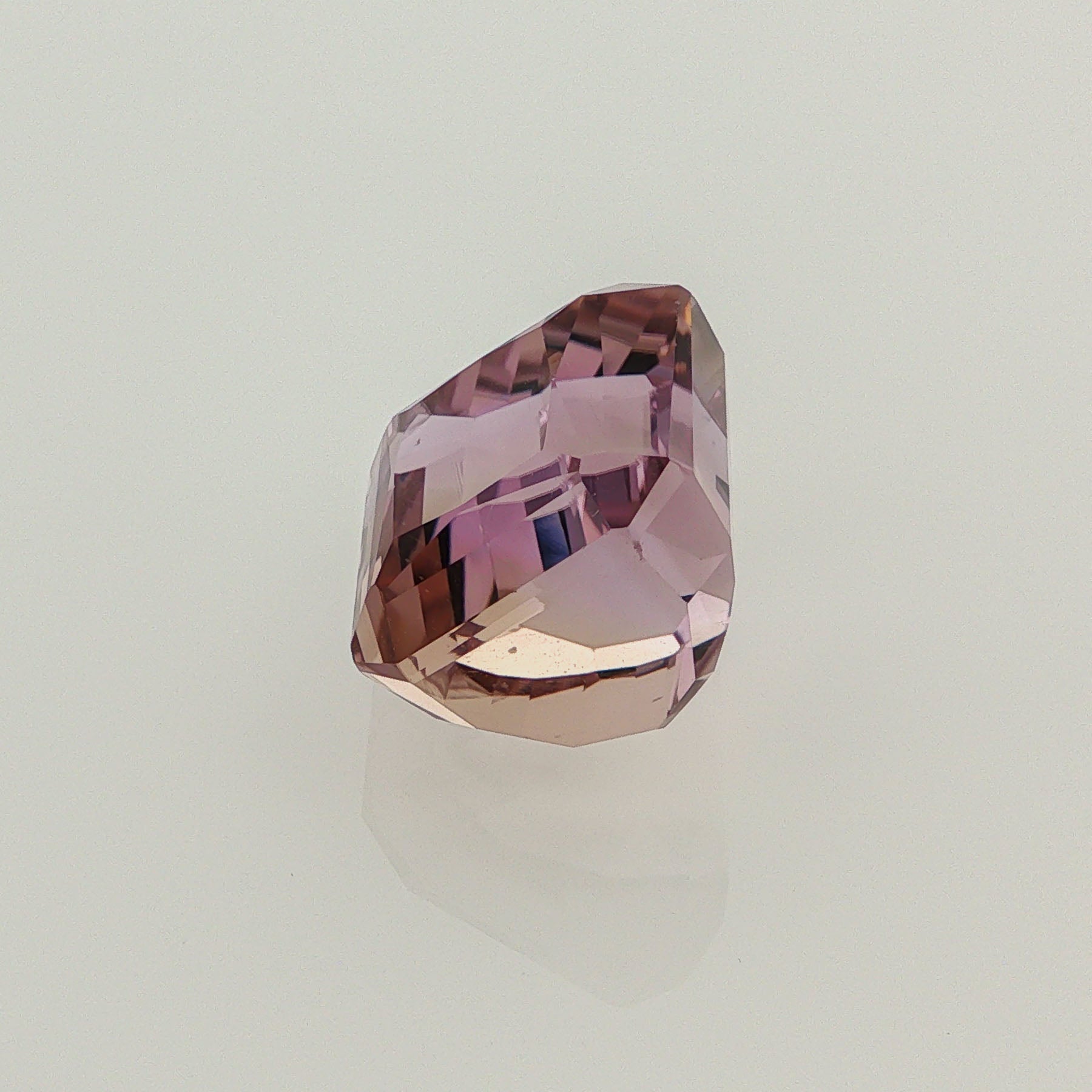 Natural ametrine, bicolor - purple / yellow, octagon cut, 13.27 ct, loose gemstone, view 2.