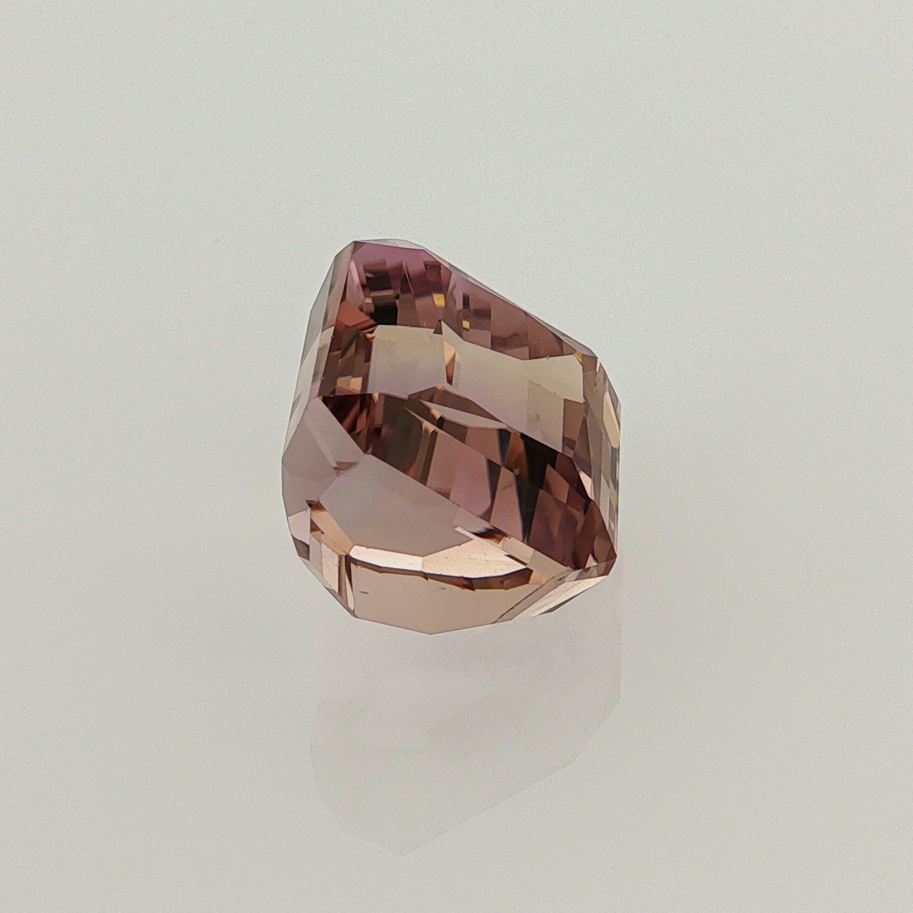 Natural ametrine, bicolor - purple / yellow, octagon cut, 13.27 ct, loose gemstone, view 4.