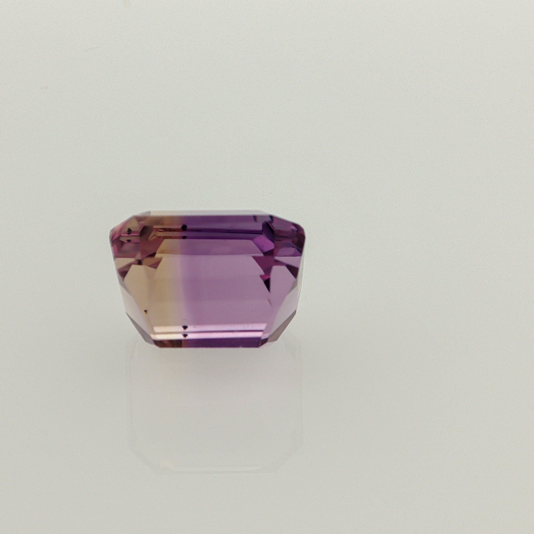 Natural ametrine, bicolor - purple / yellow, octagon cut, 13.64 ct, loose gemstone, view 3.