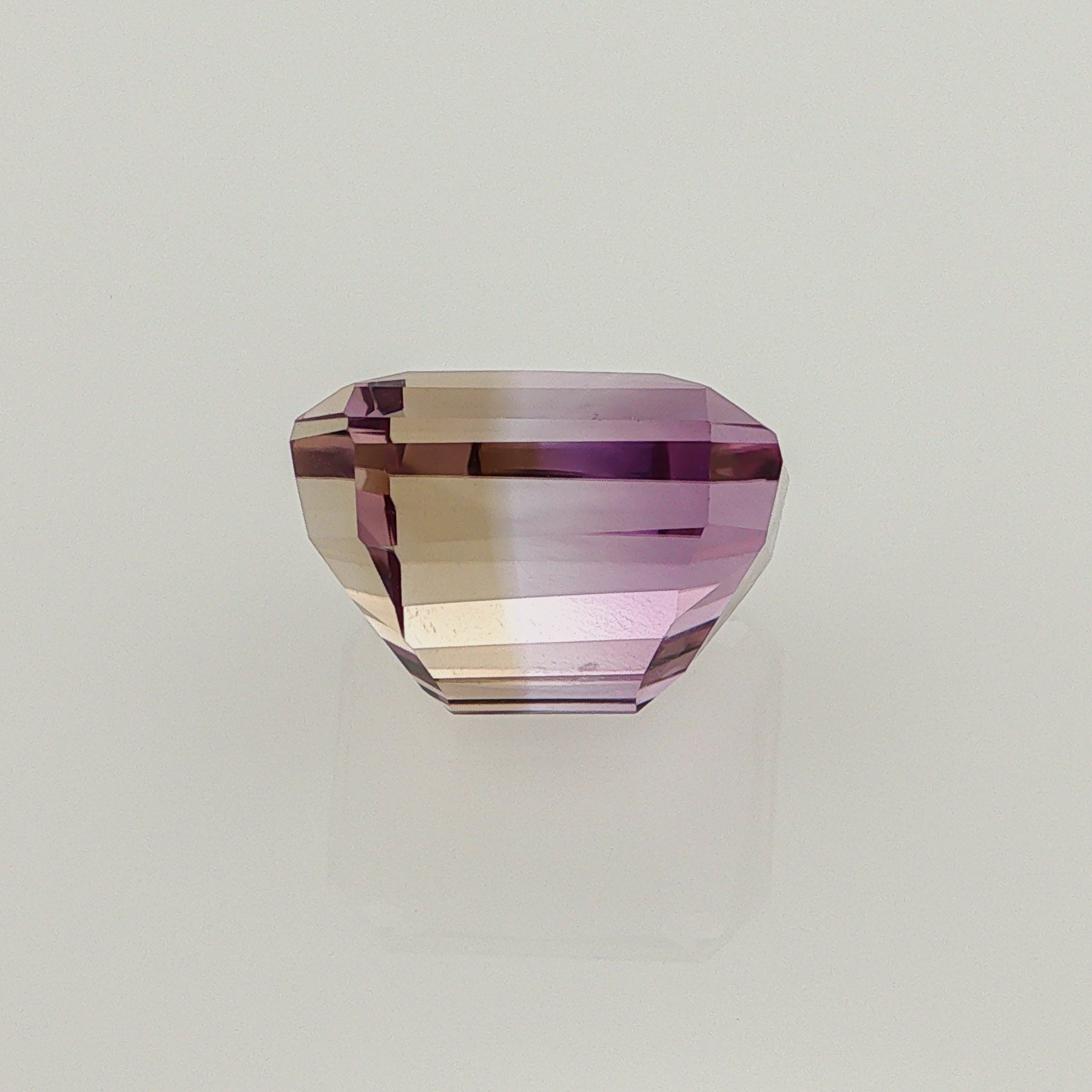Natural ametrine, light purple / light yellow, octagon cut, 13.7 ct, loose gemstone, view 4.