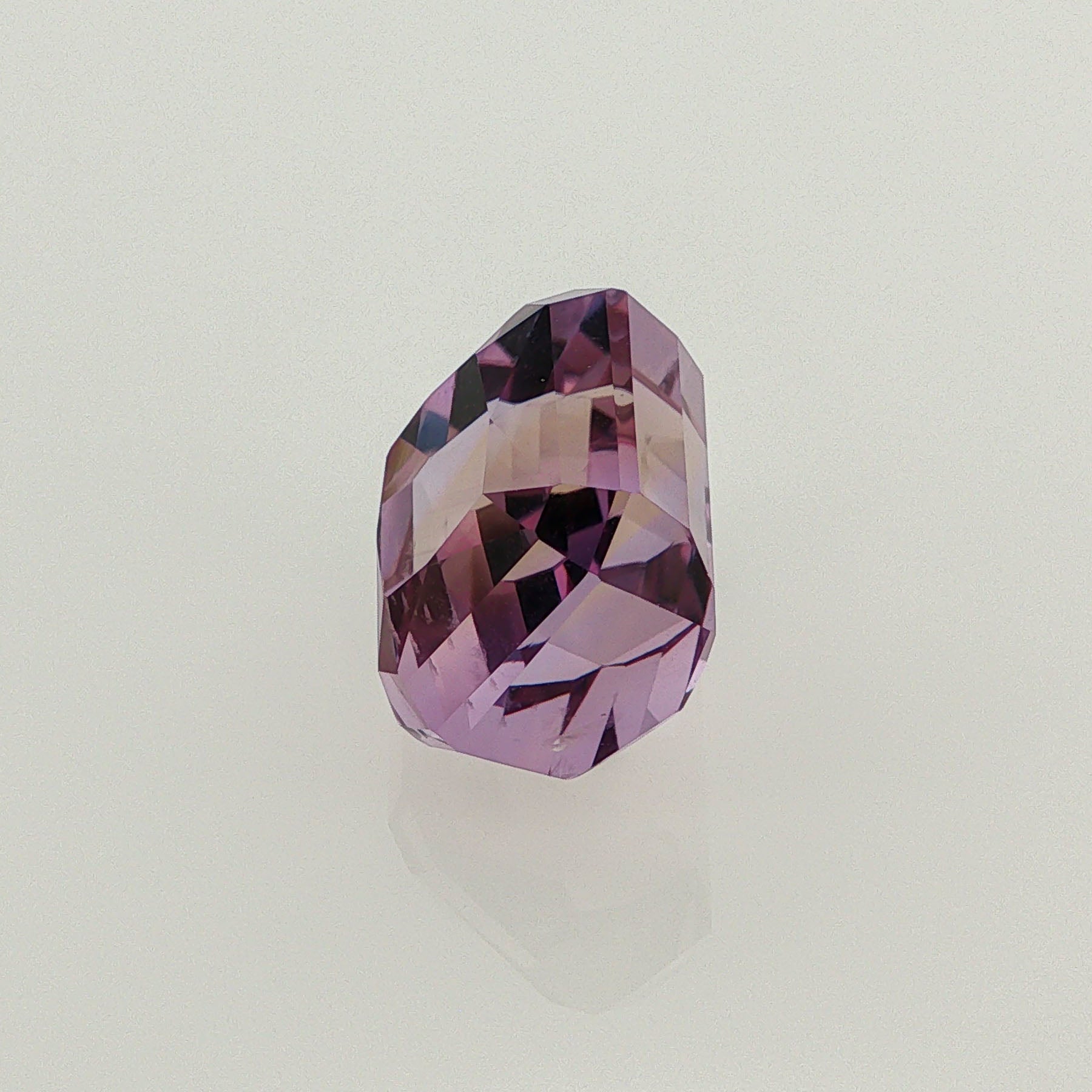Natural ametrine, light purple / light yellow, octagon cut, 13.79 ct, loose gemstone, view 2.