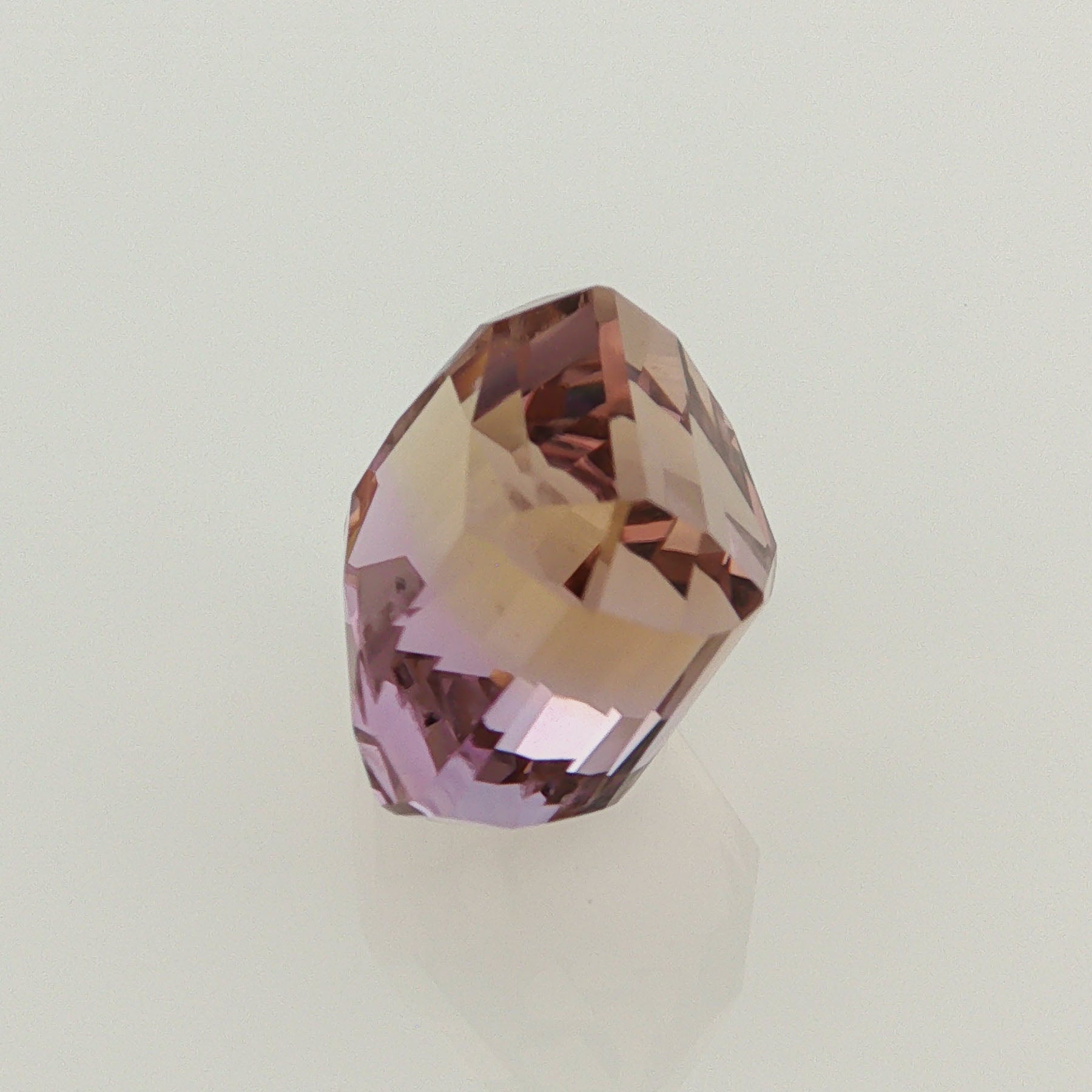 Natural ametrine, bicolor - purple / yellow, octagon cut, 13.82 ct, loose gemstone, view 2.