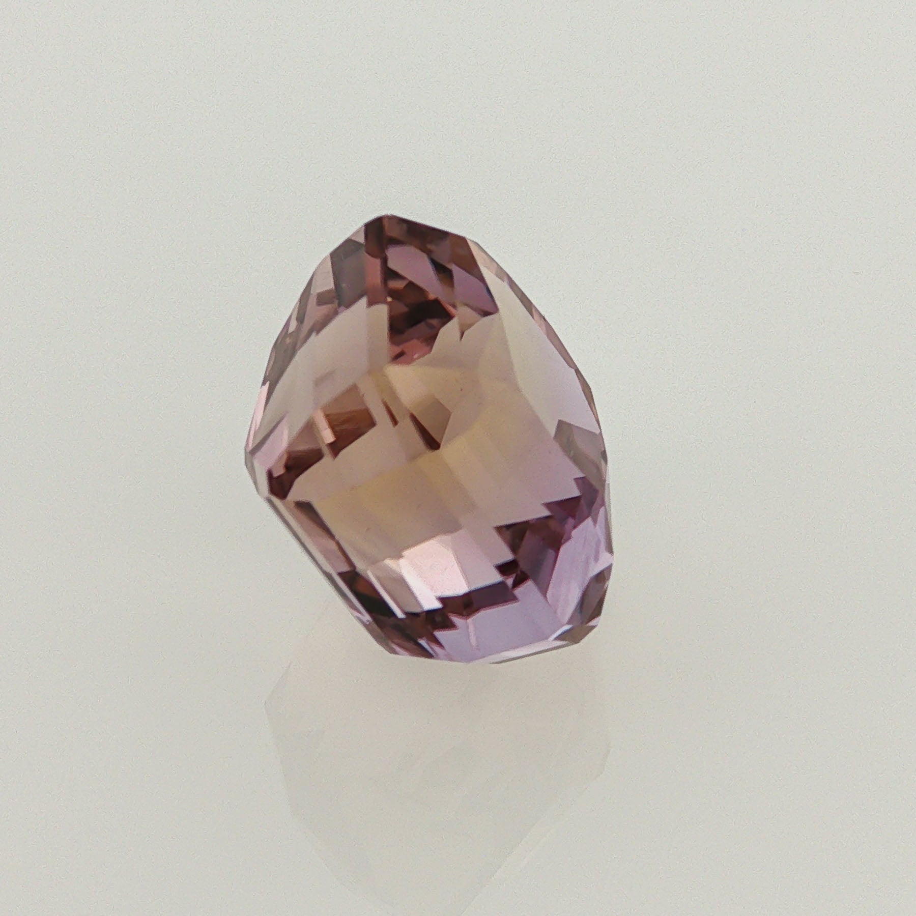 Natural ametrine, bicolor - purple / yellow, octagon cut, 13.82 ct, loose gemstone, view 4.