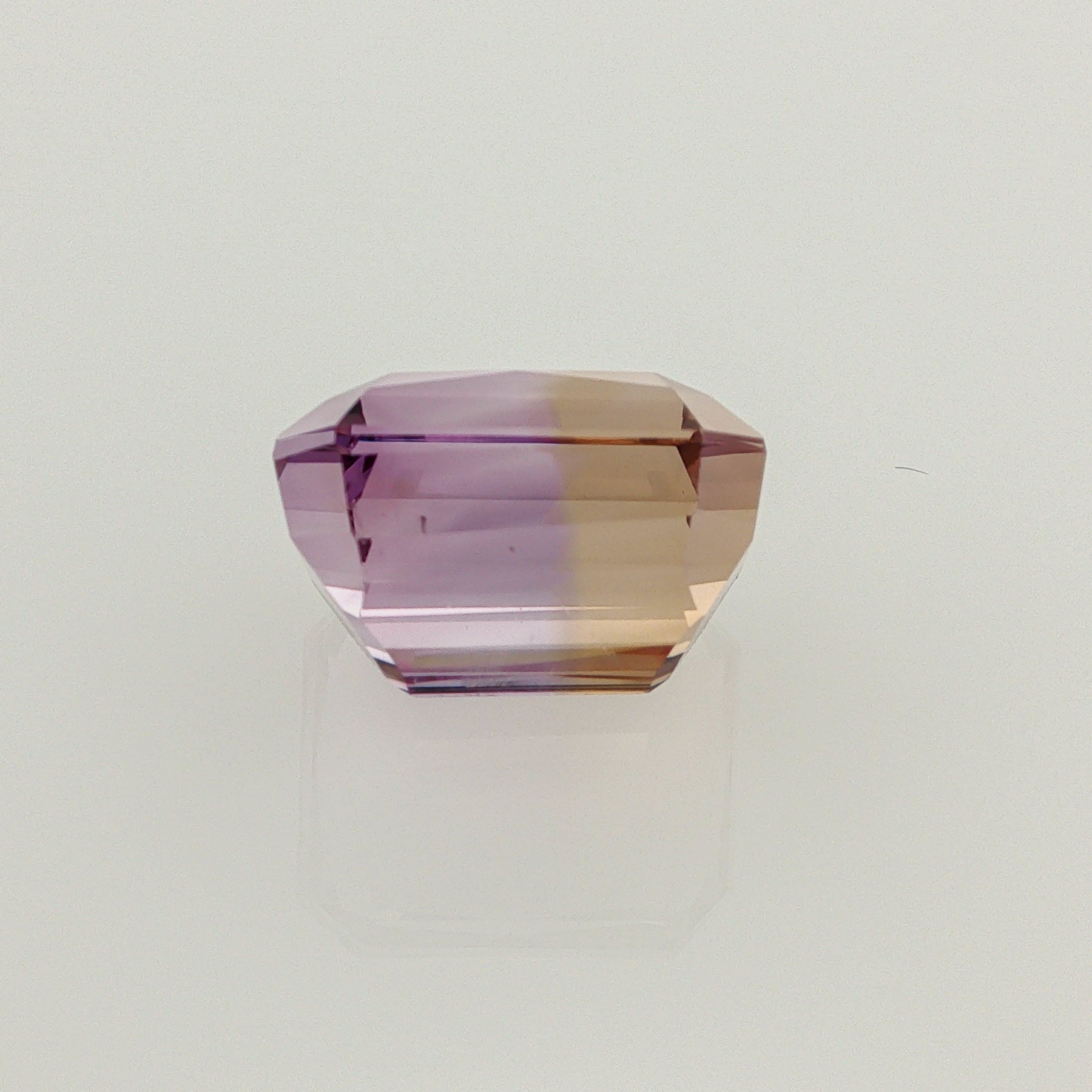 Natural ametrine, bicolor - purple / yellow, octagon cut, 14.78 ct, loose gemstone, view 3.