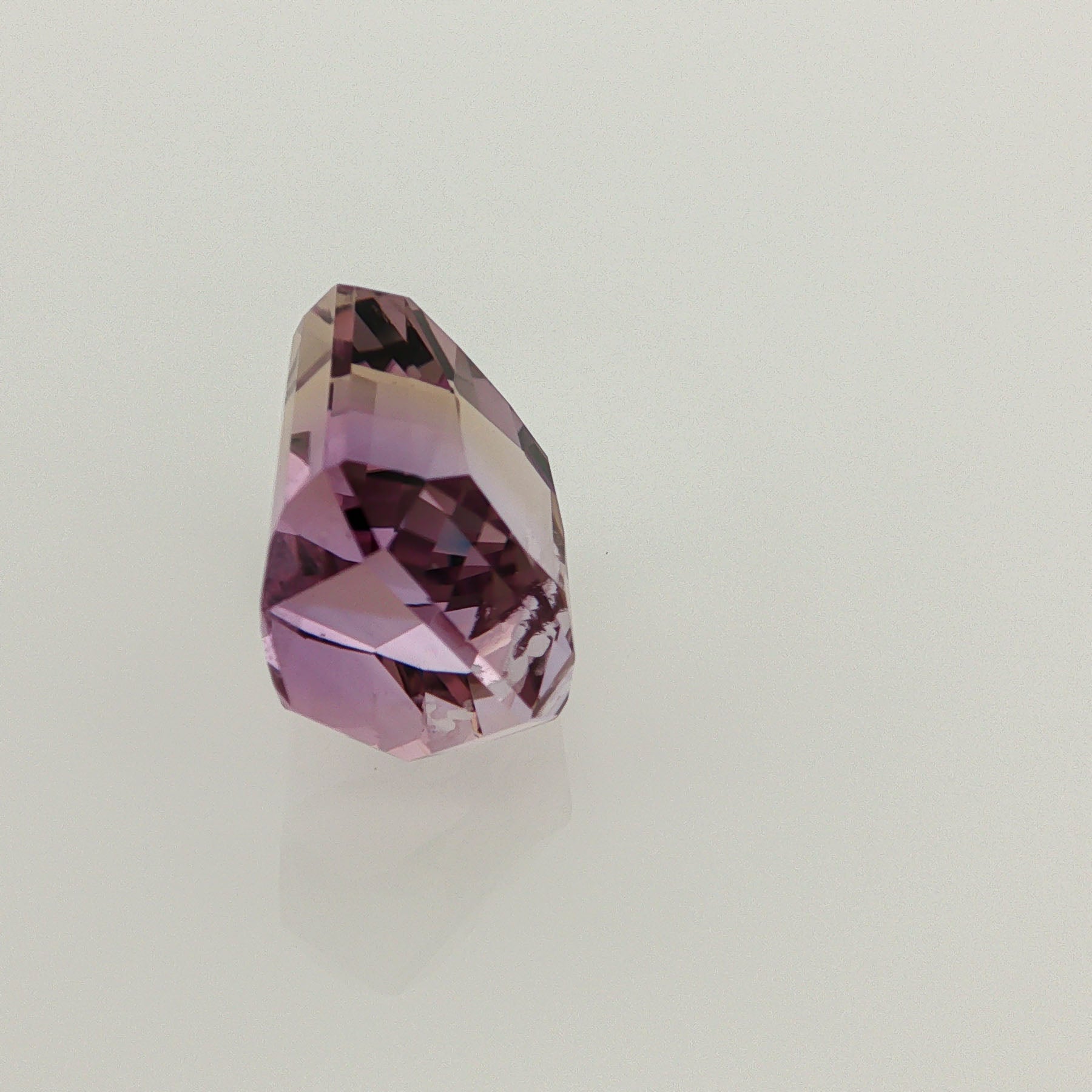 Natural ametrine, bicolor - purple / yellow, octagon cut, 14.79 ct, loose gemstone, view 4.
