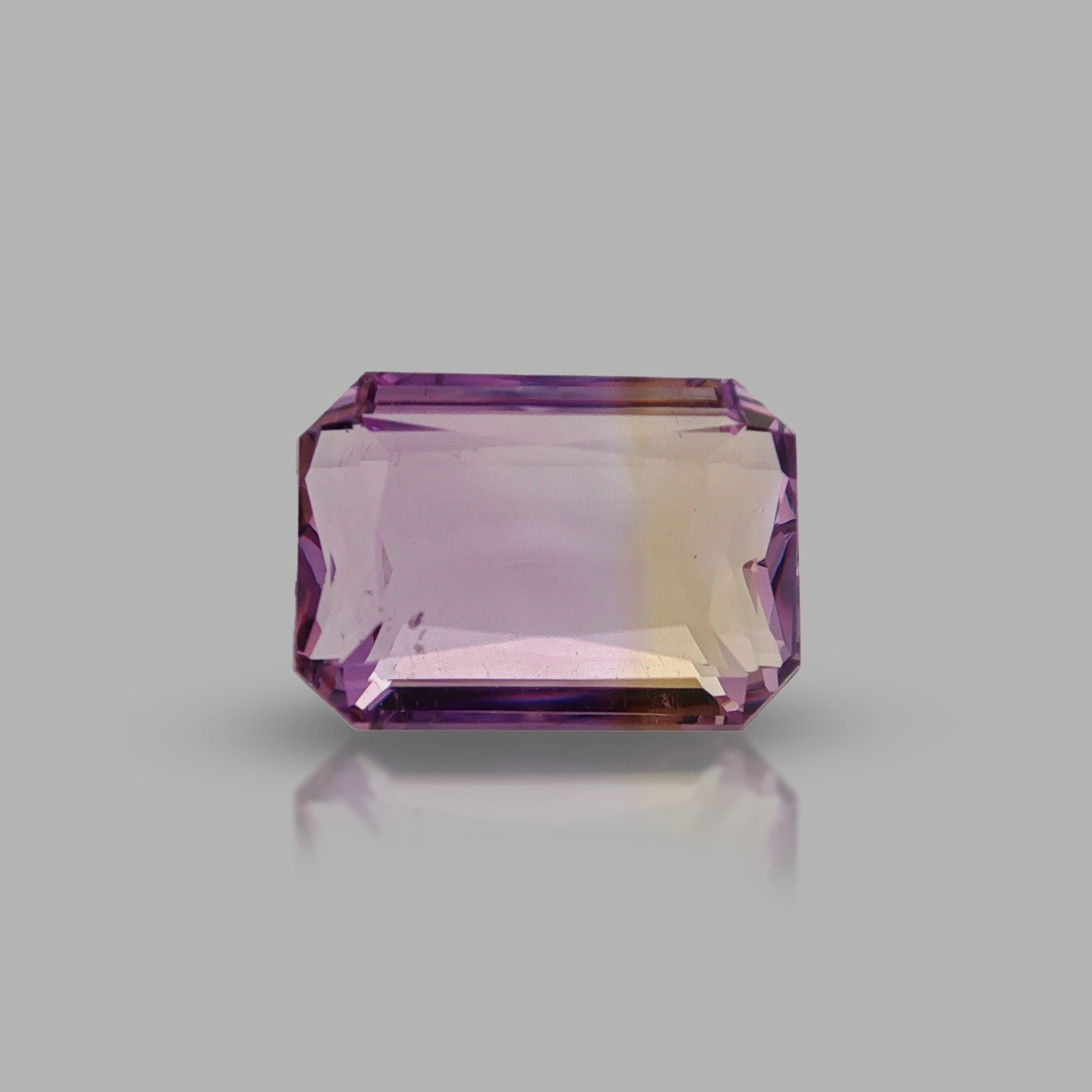 Natural ametrine, bicolor - purple / yellow, emerald cut, 16.11 ct, loose gemstone, view 5.