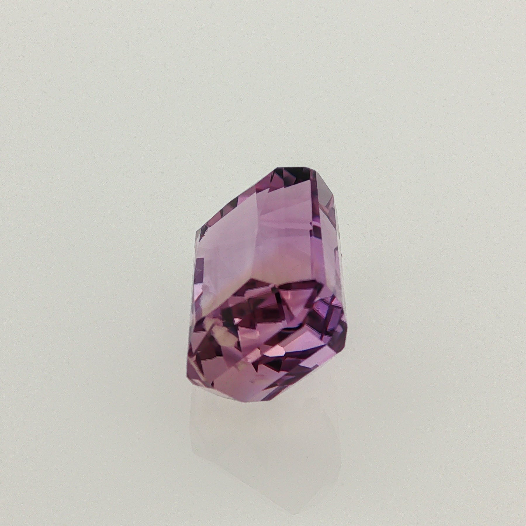 Natural ametrine, bicolor - purple / yellow, emerald cut, 16.11 ct, loose gemstone, view 2.