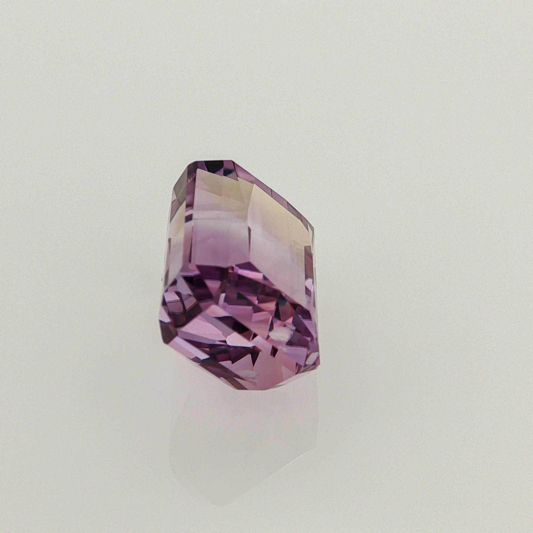 Natural ametrine, bicolor - purple / yellow, emerald cut, 16.11 ct, loose gemstone, view 4.