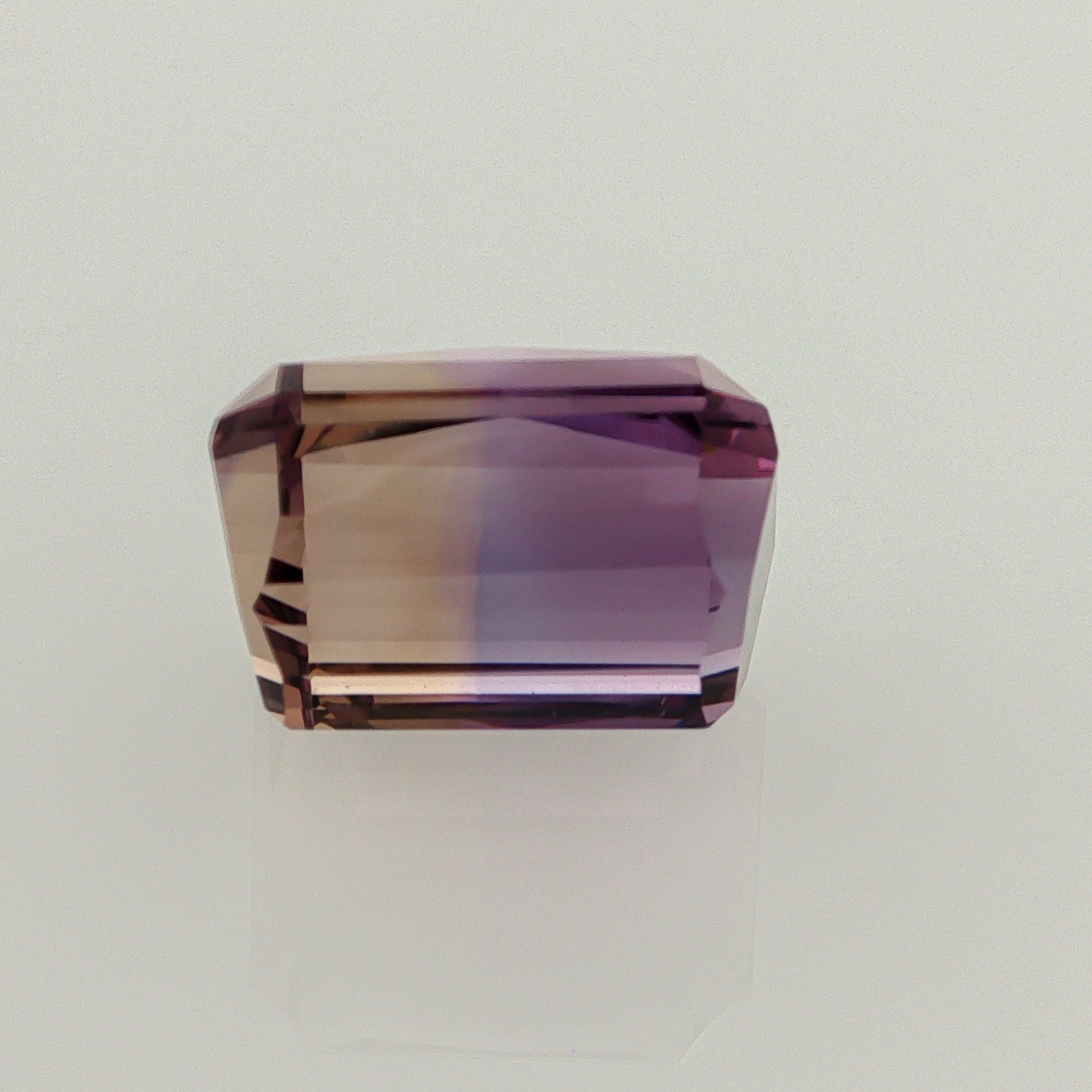 Natural ametrine, bicolor - vivid purple / vivid yellow, octagon cut, 16.11 ct, loose gemstone, view 3.