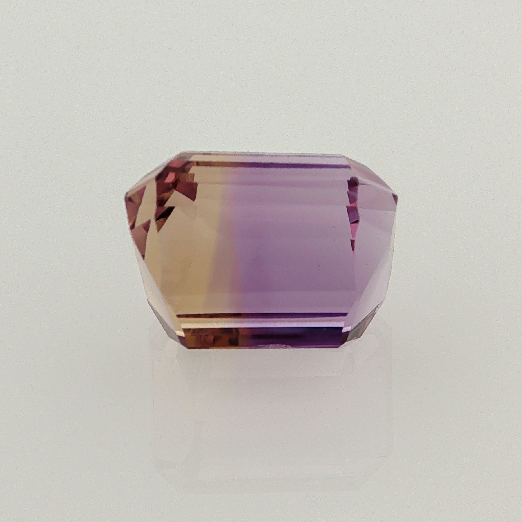 Natural ametrine, bicolor - purple / yellow, octagon cut, 16.22 ct, loose gemstone, view 3.