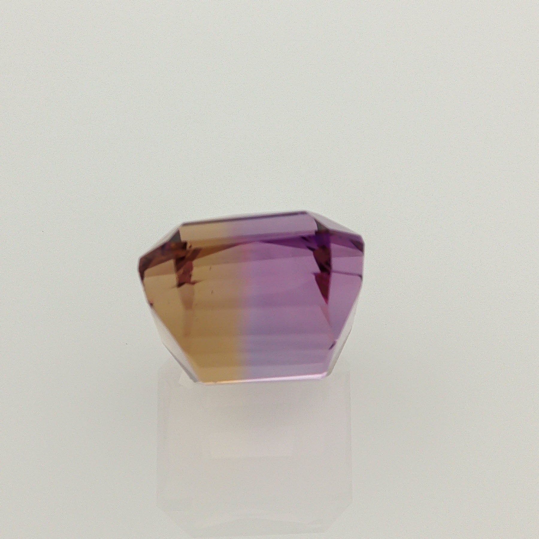 Natural ametrine, bicolor - purple / yellow, octagon cut, 17.5 ct, loose gemstone, view 3.