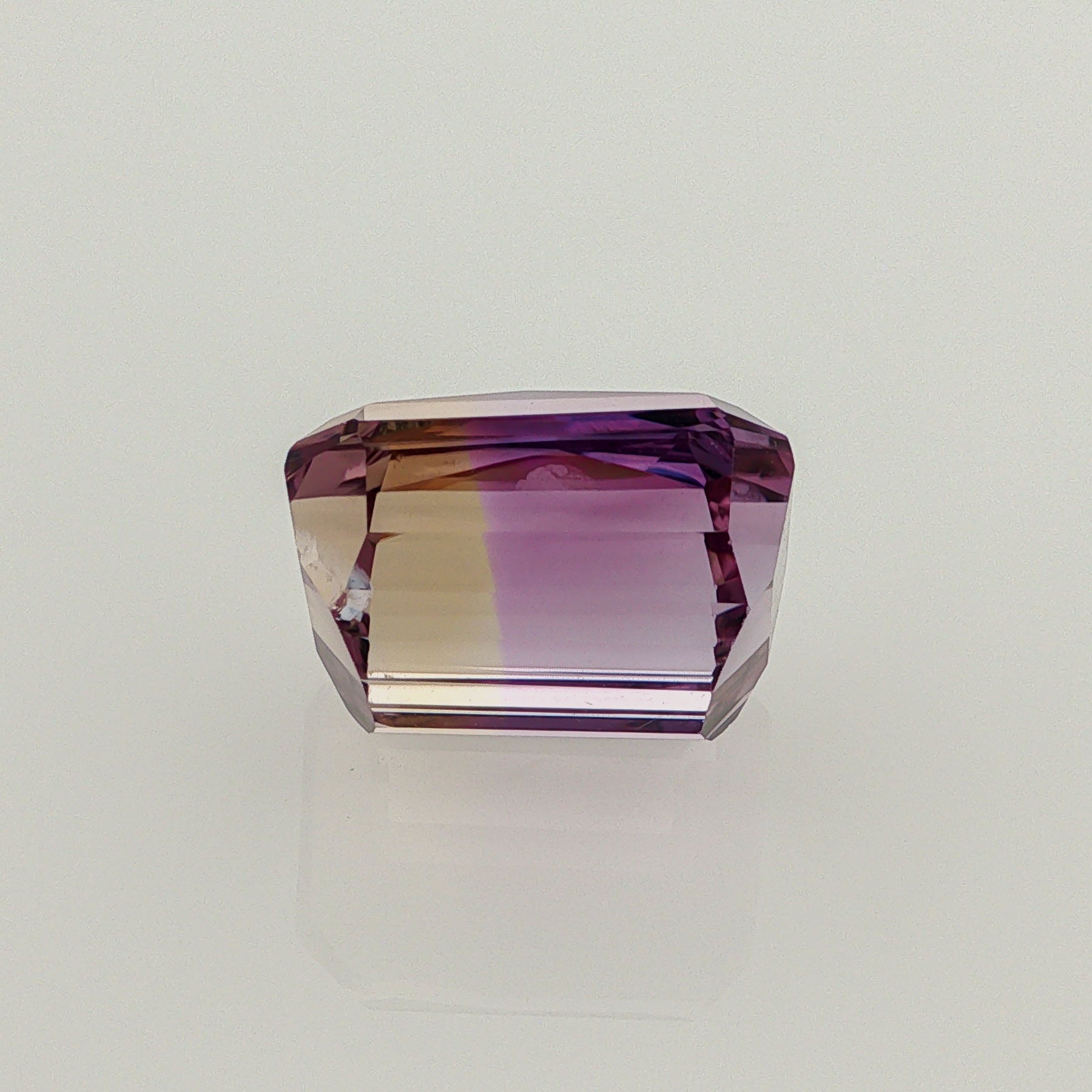 Natural ametrine, bicolor - purple / yellow, octagon cut, 17.85 ct, loose gemstone, view 3.