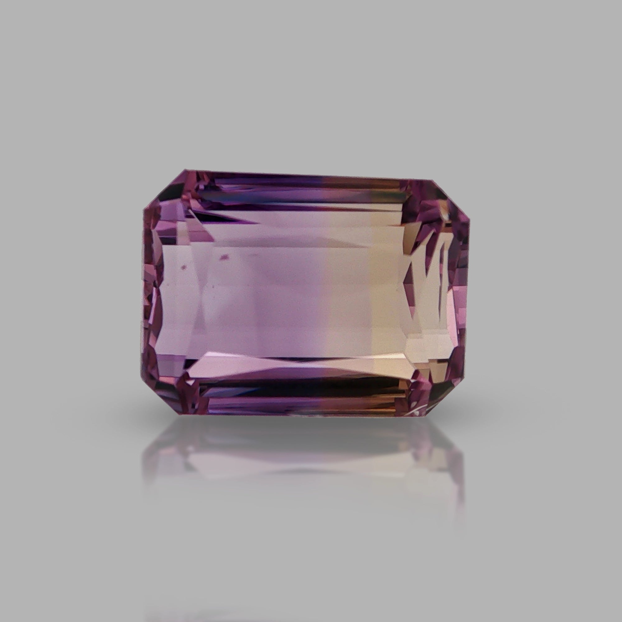 Natural ametrine, bicolor - vivid purple / vivid yellow, octagon cut, 18.28 ct, loose gemstone, view 5.