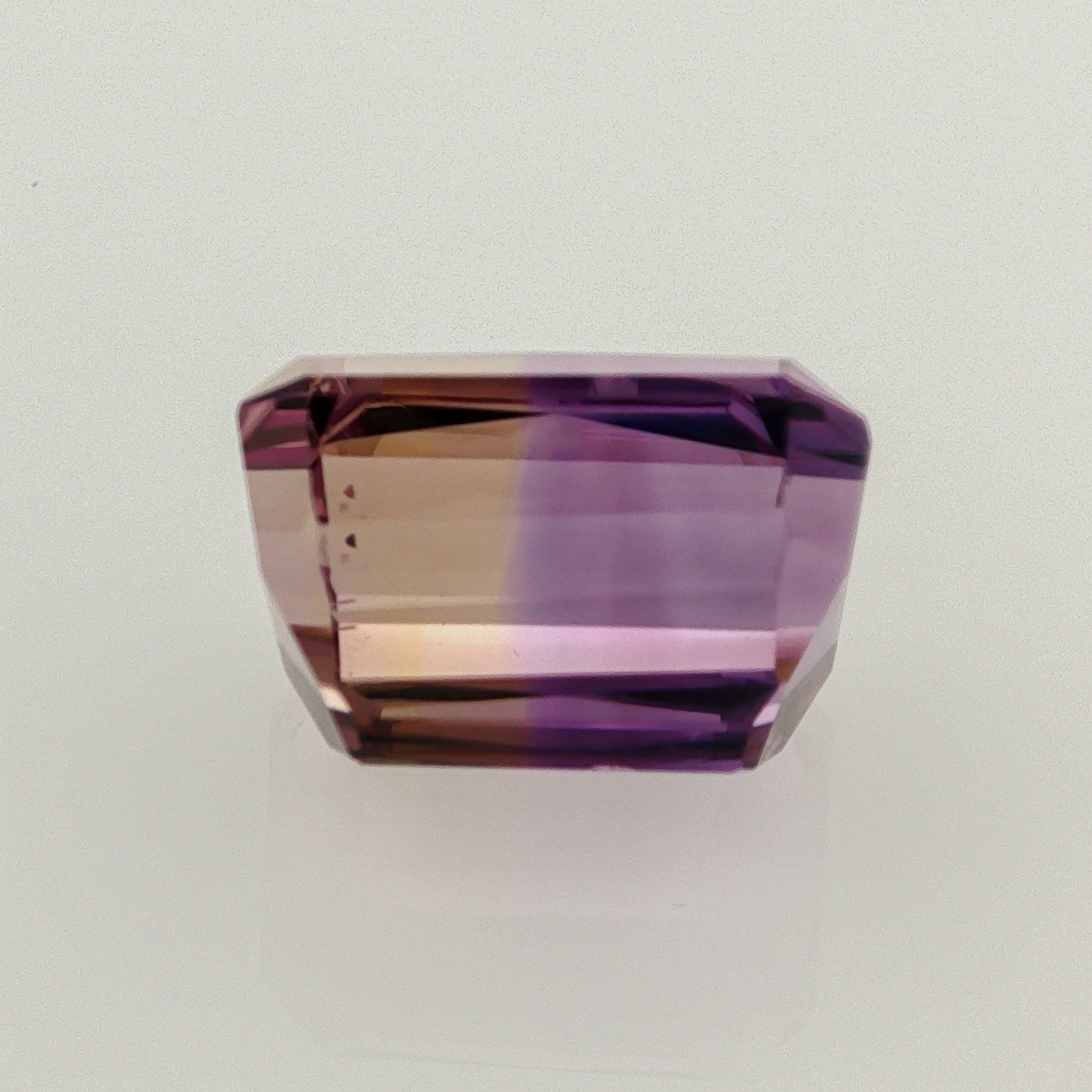 Natural ametrine, bicolor - vivid purple / vivid yellow, octagon cut, 18.28 ct, loose gemstone, view 3.