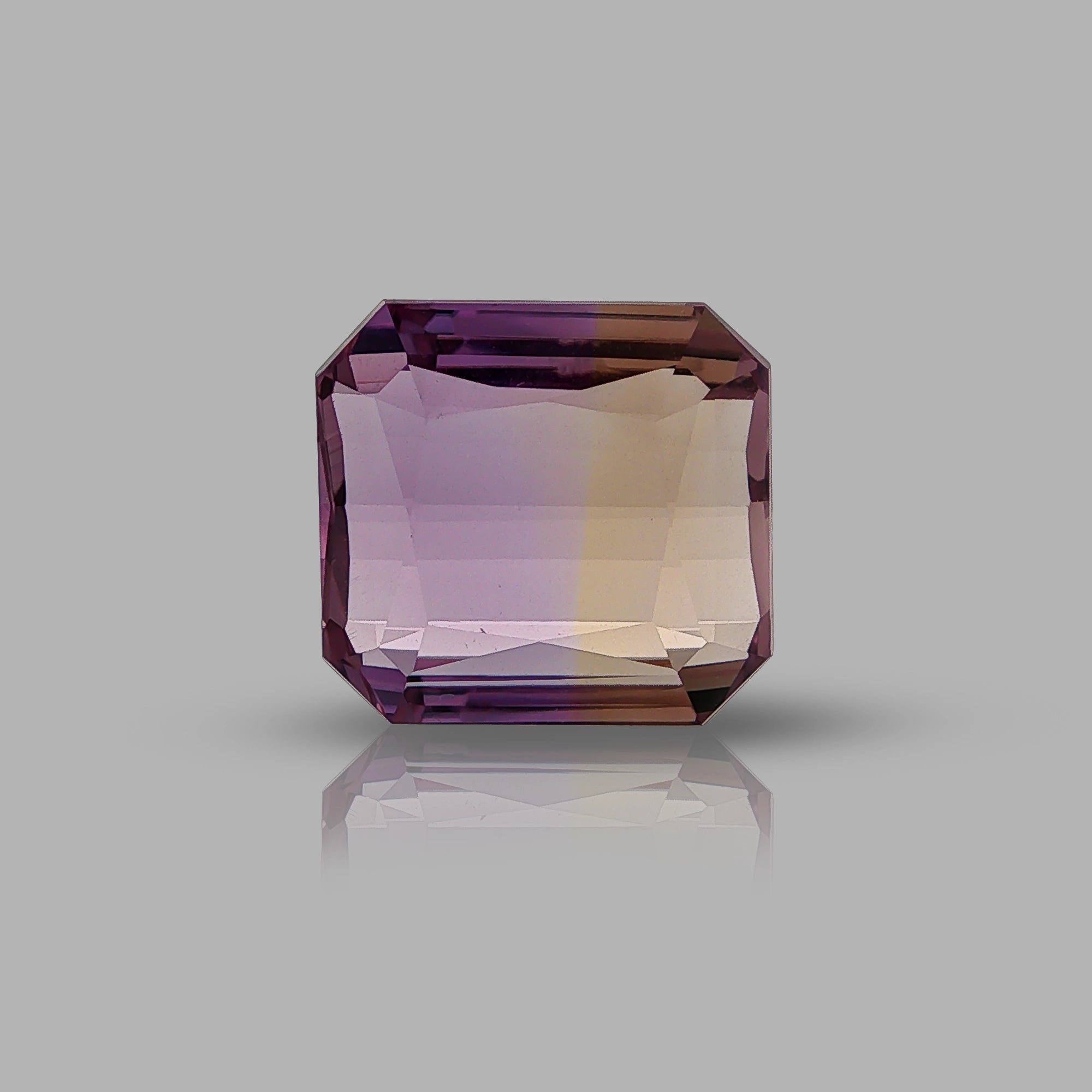Natural ametrine, bicolor - purple / yellow, octagon cut, 19.1 ct, loose gemstone.