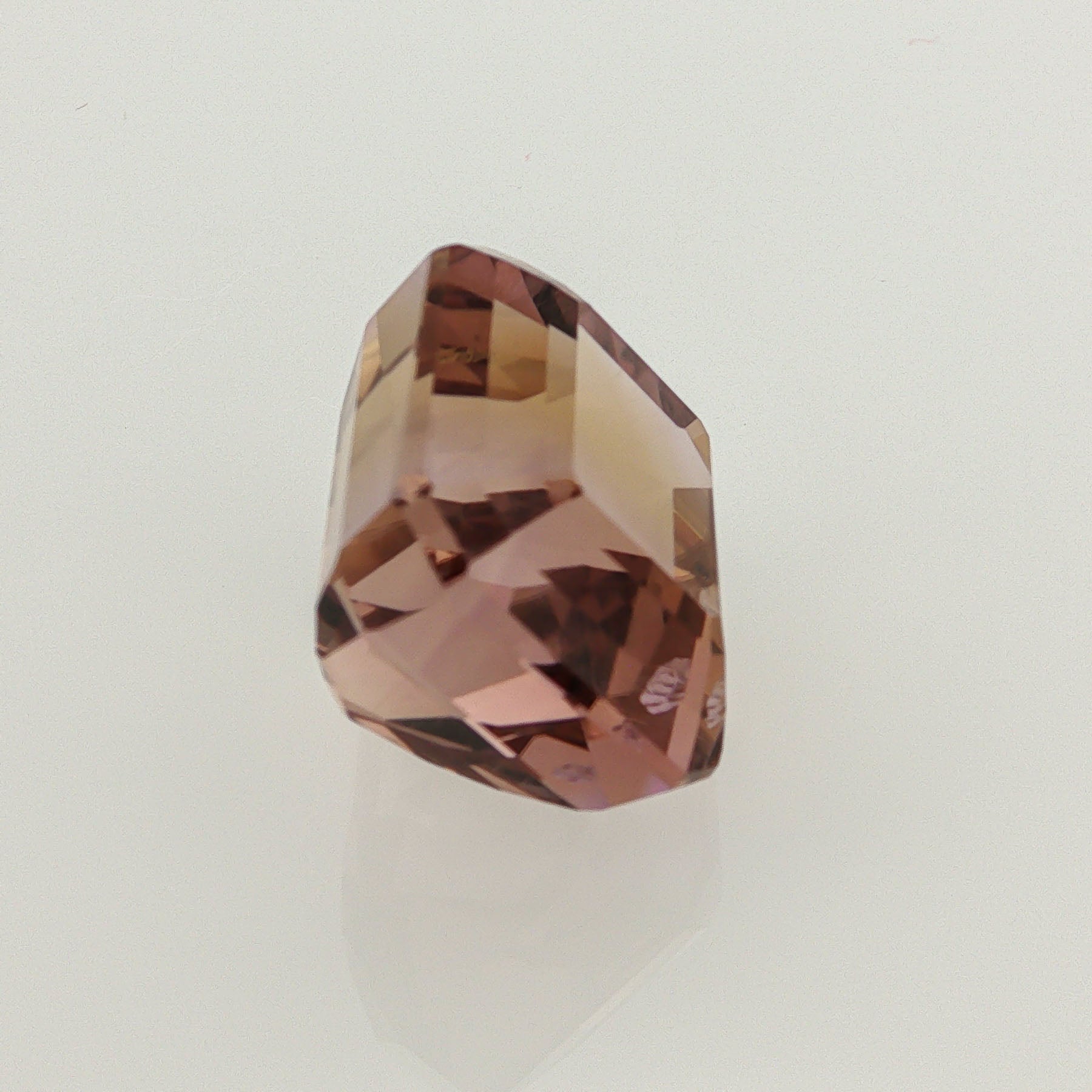 Natural ametrine, bicolor - vivid purple / vivid yellow, emerald cut, 19.57 ct, loose gemstone, view 4.