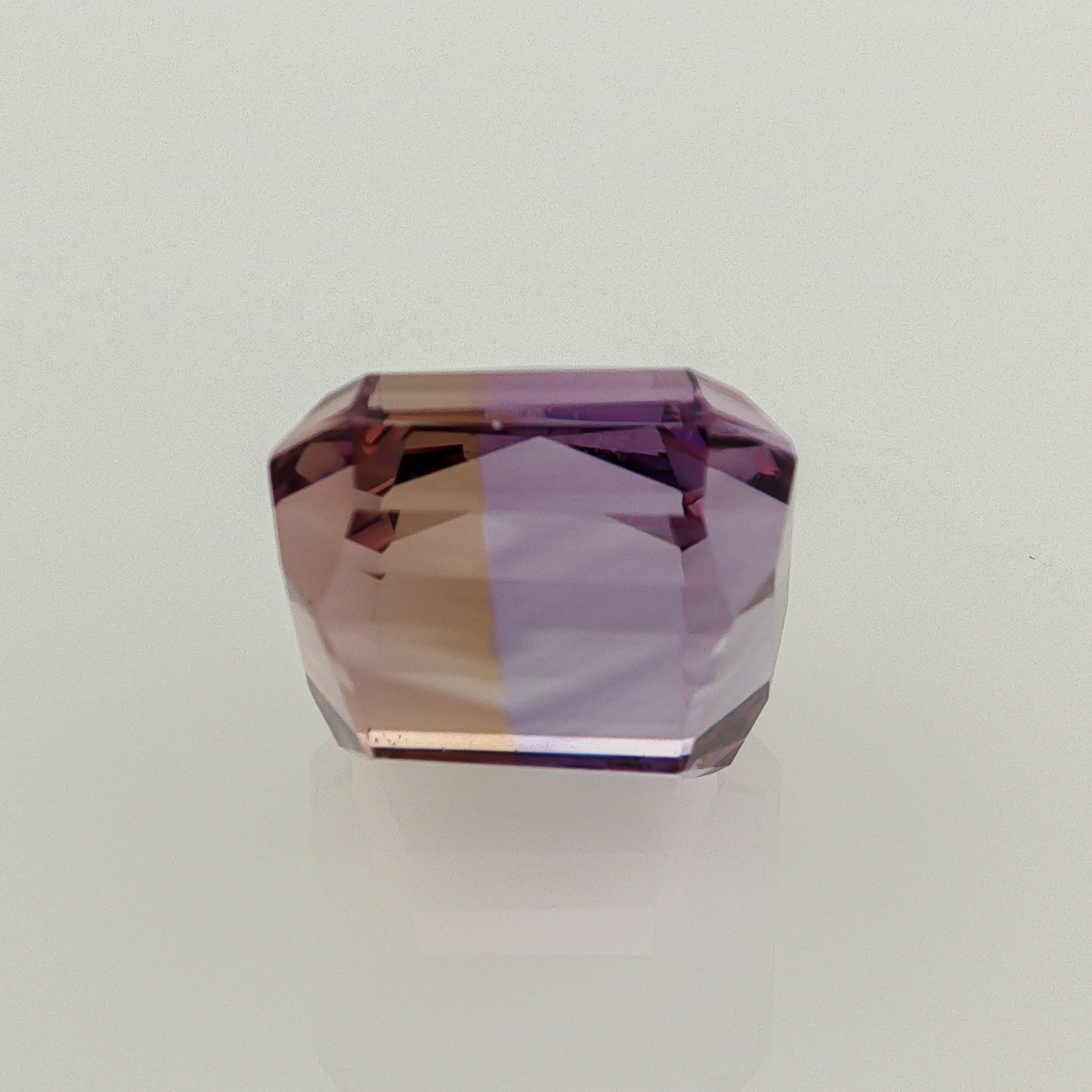 Natural ametrine, light purple / light yellow, octagon cut, 19.6 ct, loose gemstone, view 3.