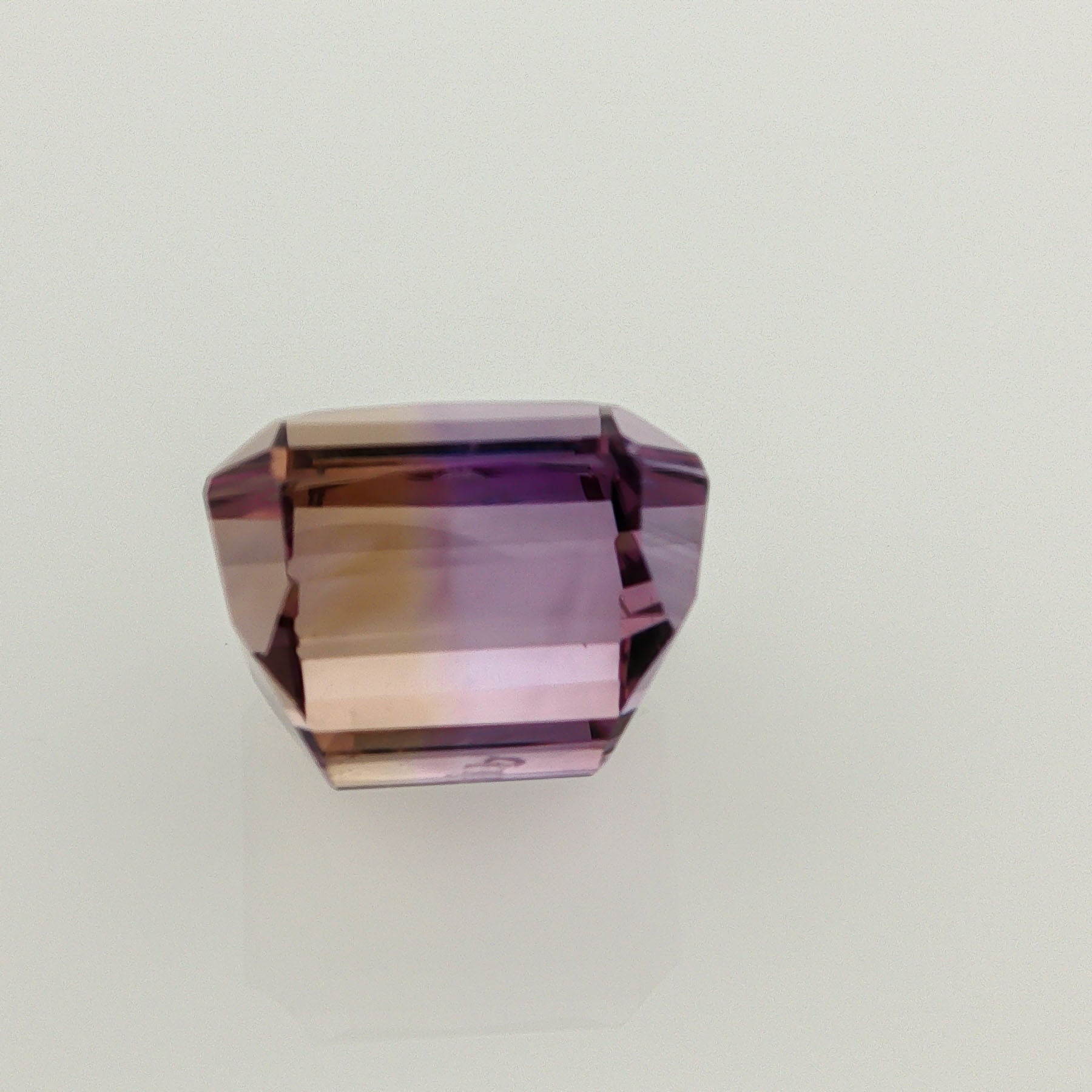 Natural ametrine, bicolor - purple / yellow, octagon cut, 20.32 ct, loose gemstone, view 3.