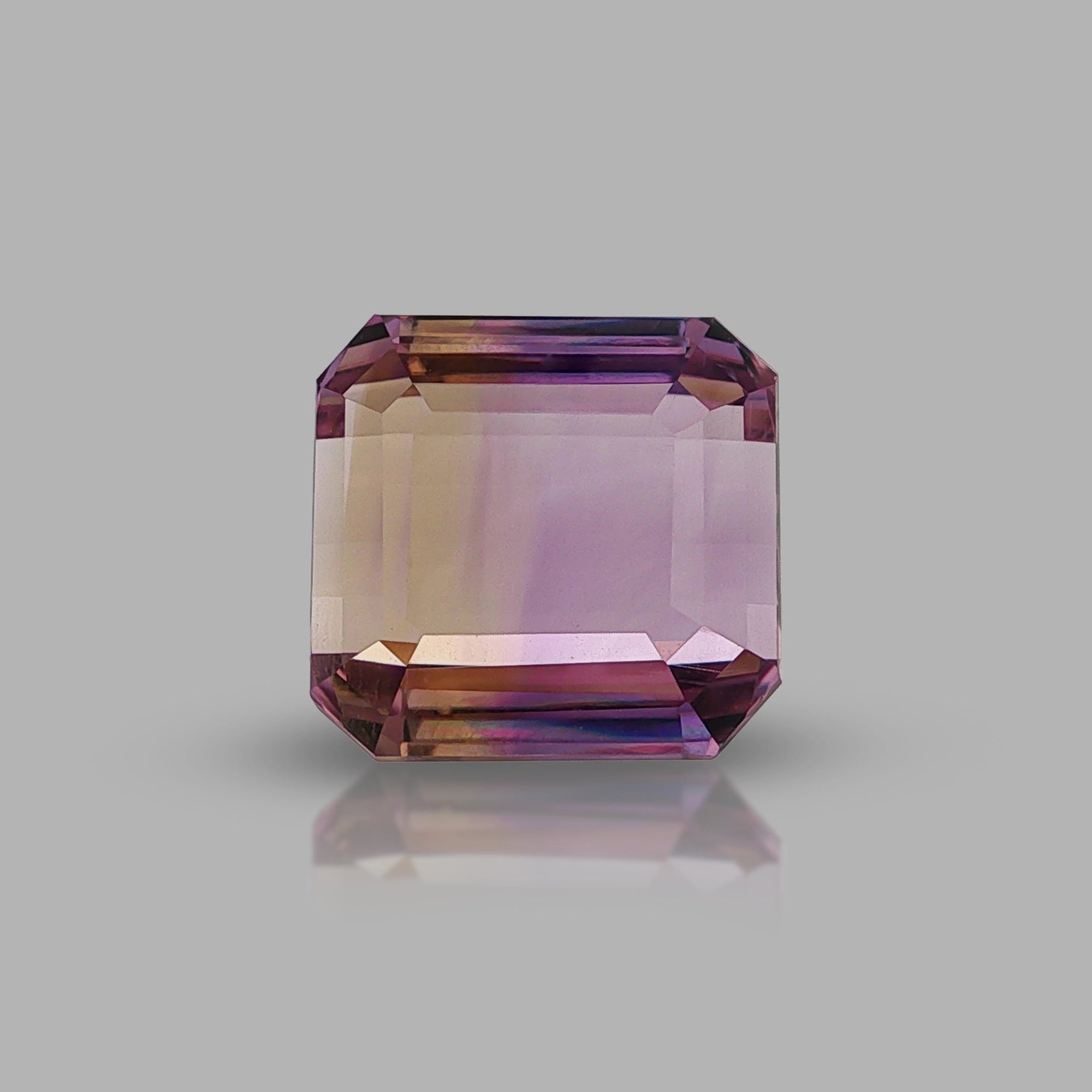 Natural ametrine, bicolor - purple / yellow, octagon cut, 21.86 ct, loose gemstone, view 5.