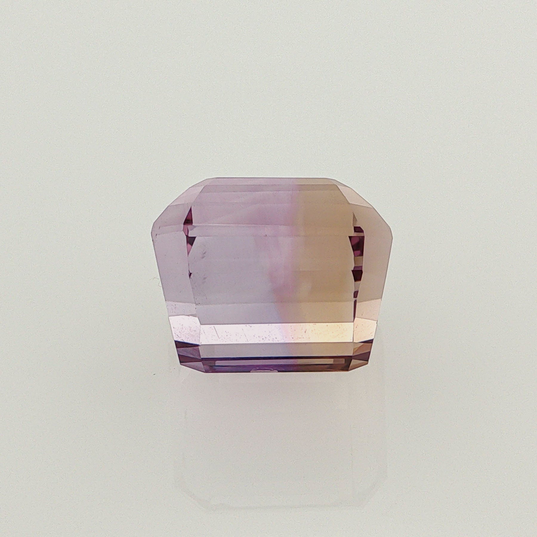 Natural ametrine, bicolor - purple / yellow, octagon cut, 21.86 ct, loose gemstone, view 3.