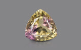 Natural Ametrine 3.52 ct – Triangle Cut, Violet/Yellow, Untreated, GEMTRUE Certified
