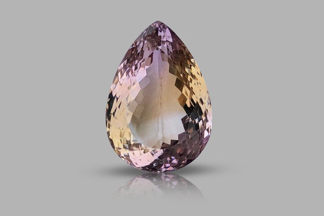 Natural Ametrine 39.50 ct – Pear Cut, Heat Treated