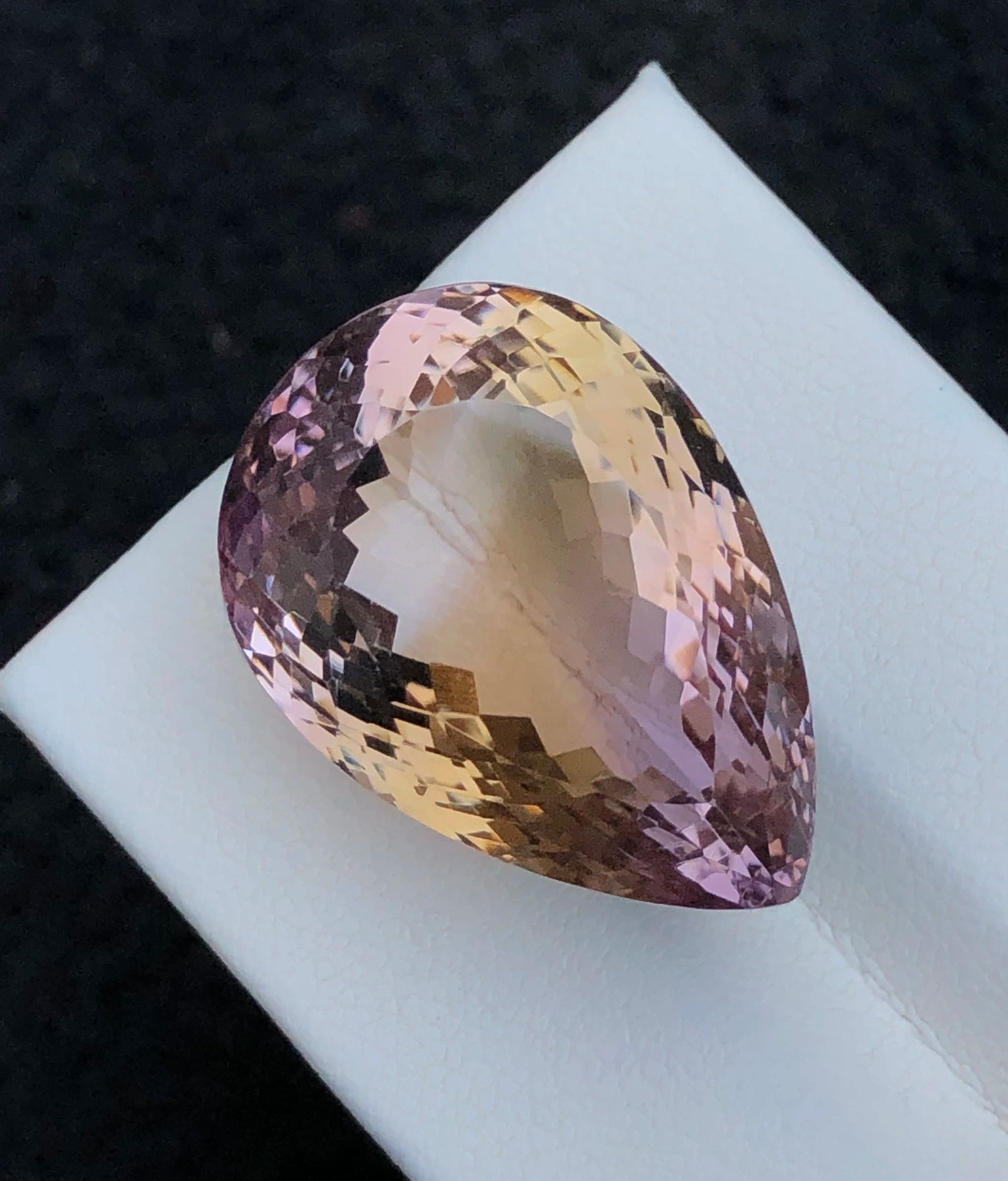 Natural Ametrine 39.50 ct – Pear Cut, Heat Treated