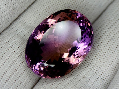 Natural Ametrine 44.45 ct – Purple - Yellow, Oval Cut, Untreated, Bolivia