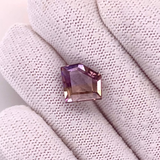 Natural Ametrine 7.27 carats, kite cut, purple and yellow bi-color gemstone, untreated