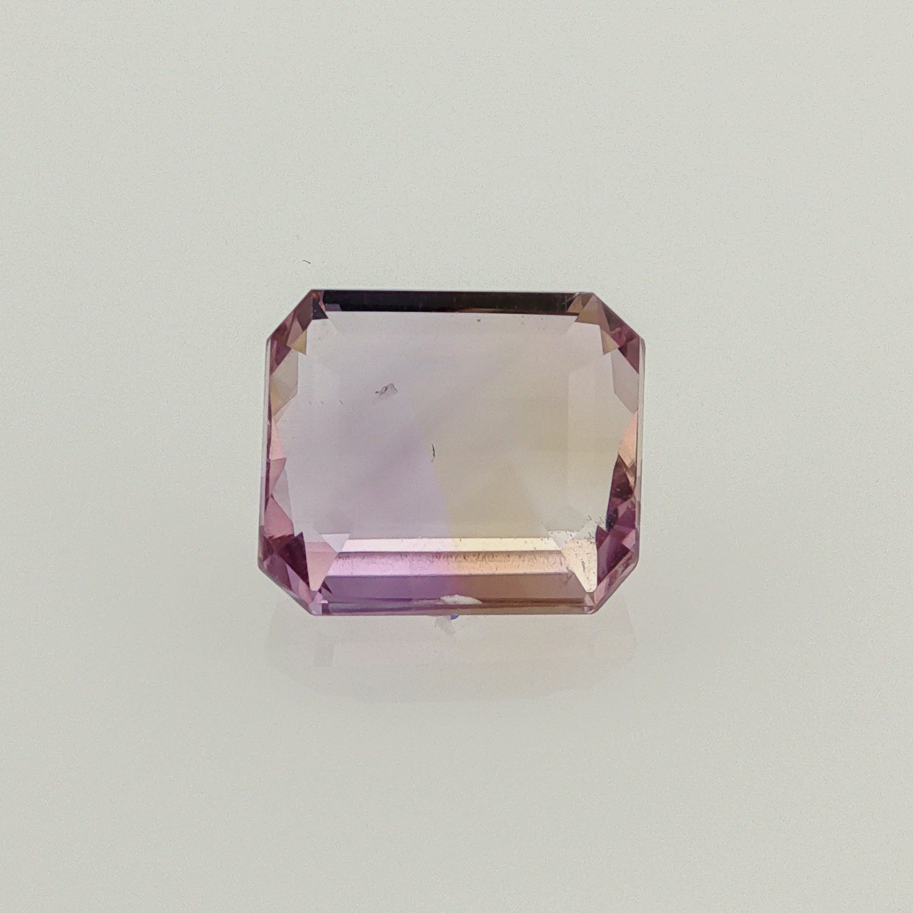 Natural ametrine, light purple / light yellow, octagon cut, 7.46 ct, loose gemstone, view 2.