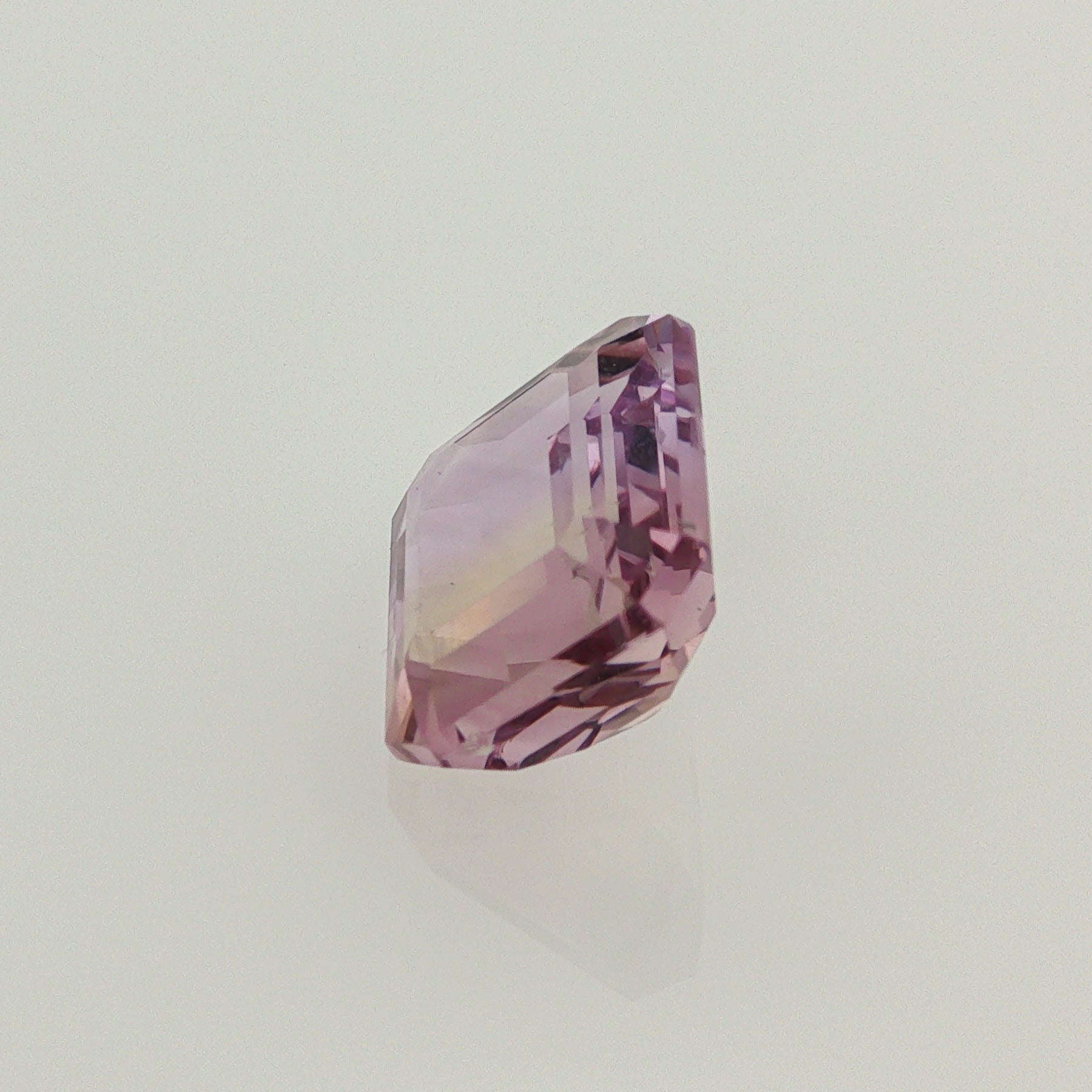 Natural ametrine, light purple / light yellow, octagon cut, 7.46 ct, loose gemstone, view 3.