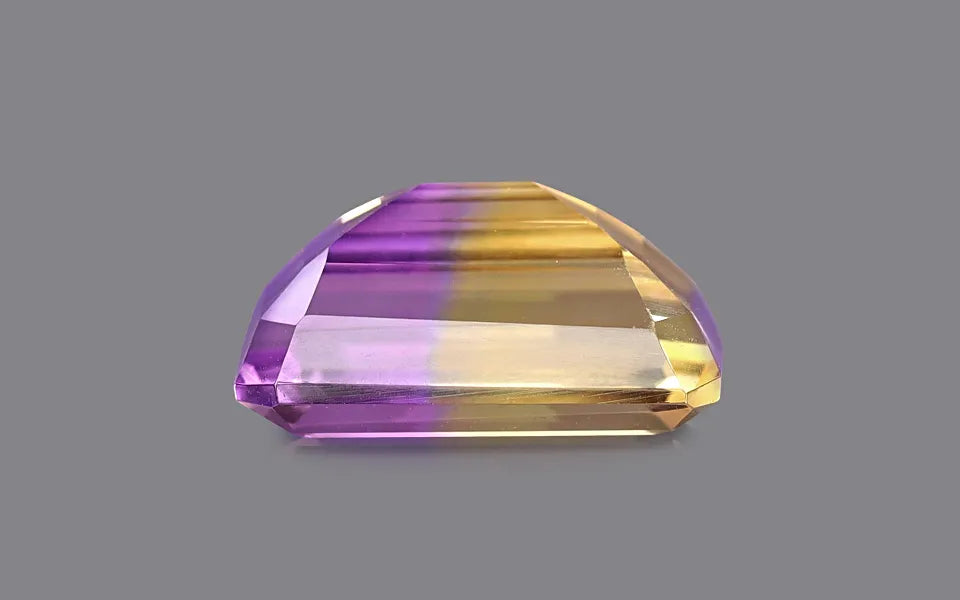 Natural ametrine, yellow,violet, octagon cut, 7.63 ct, loose gemstone, view 2.