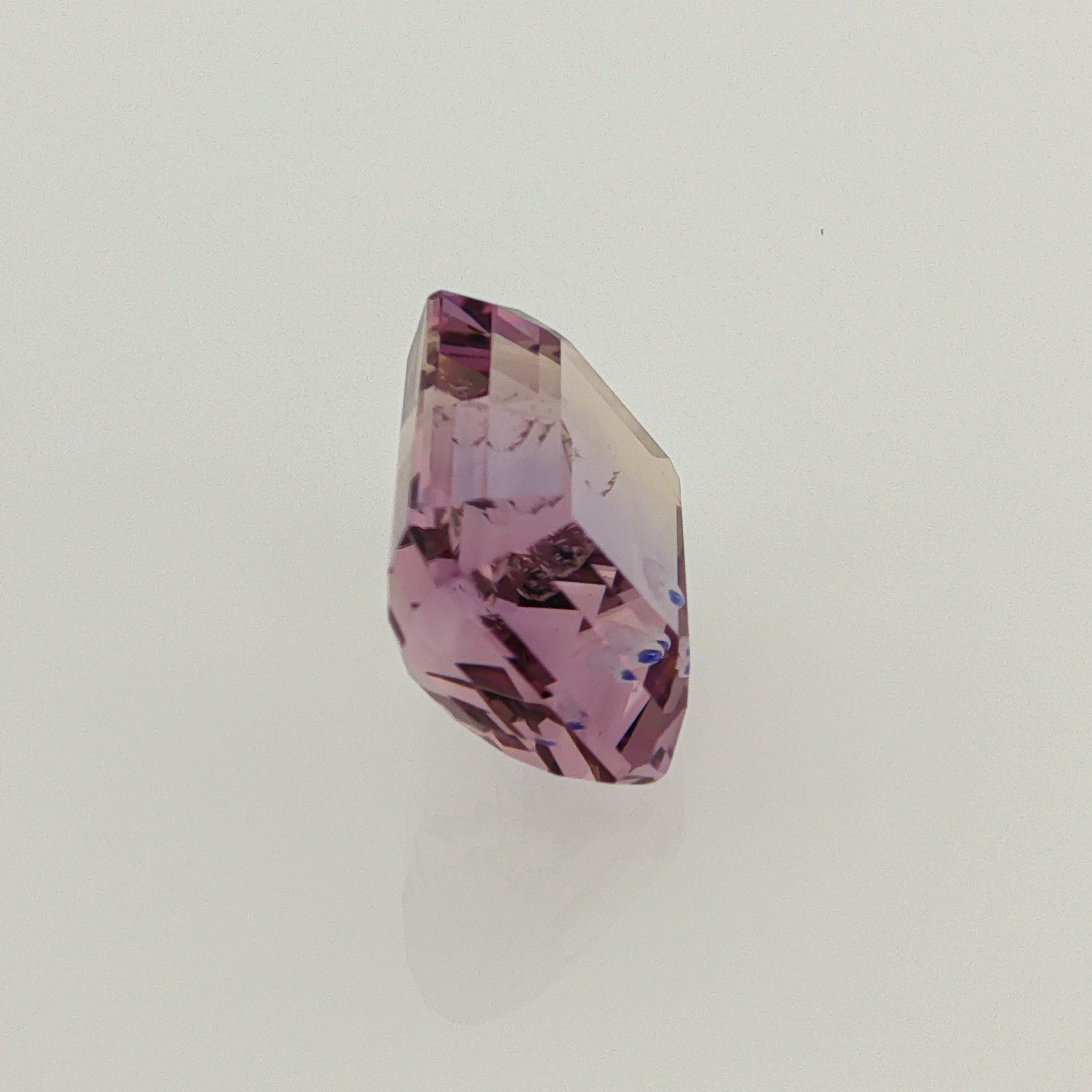 Natural ametrine, bicolor - purple / yellow, emerald cut, 8.29 ct, loose gemstone, view 4.