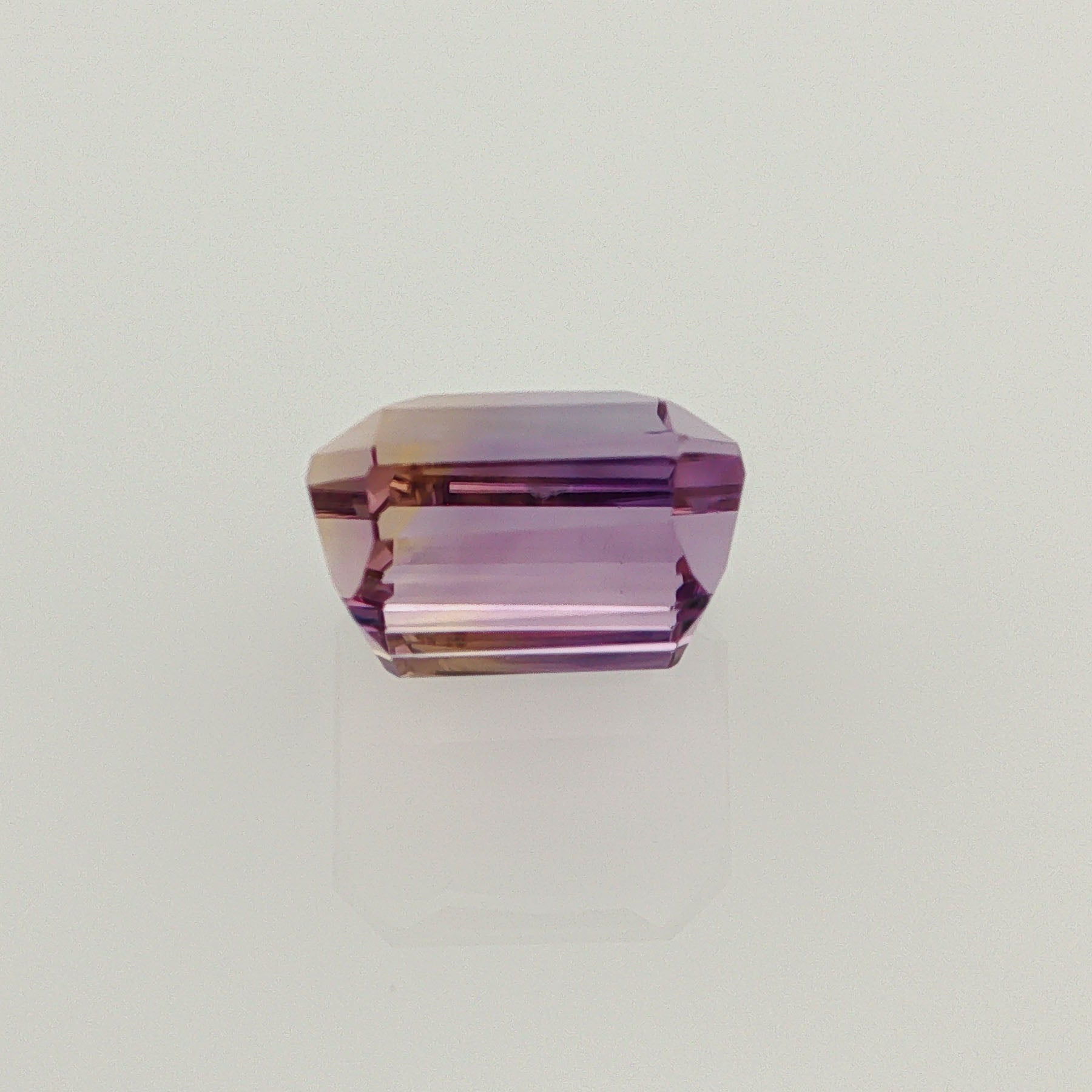 Natural ametrine, bicolor - purple / yellow, octagon cut, 8.3 ct, loose gemstone, view 3.