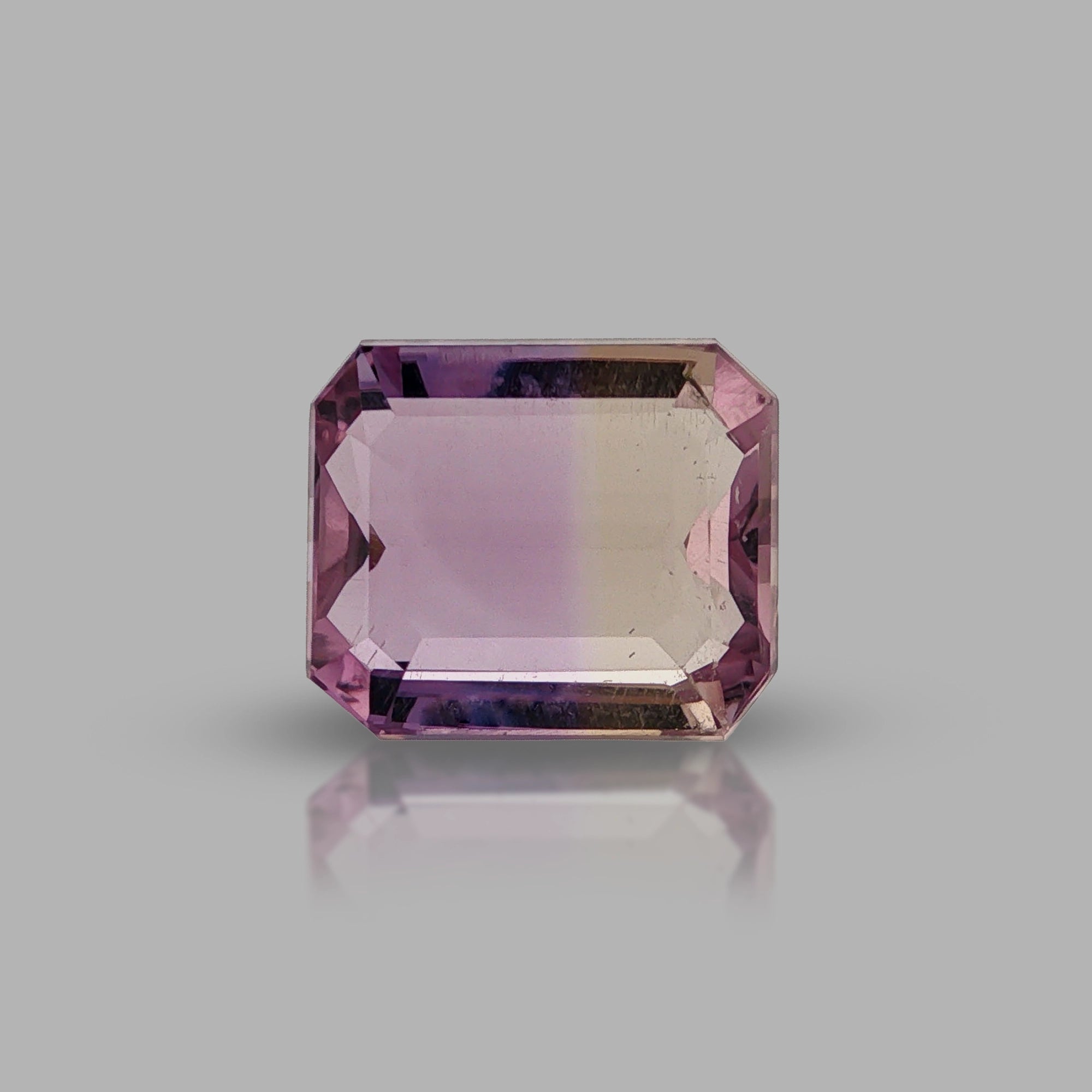Natural ametrine, bicolor - purple / yellow, octagon cut, 8.67 ct, loose gemstone, view 5.