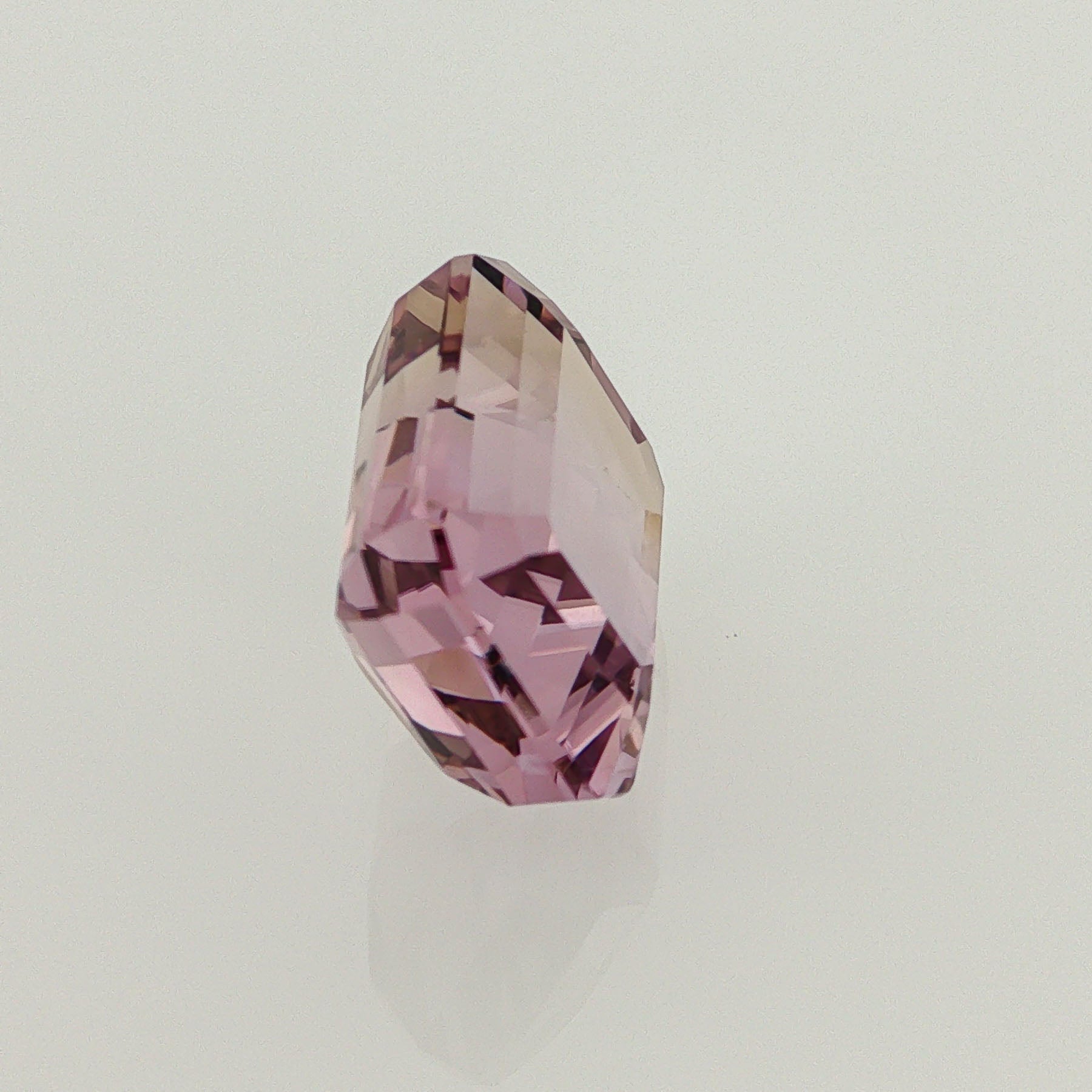 Natural ametrine, bicolor - purple / yellow, emerald cut, 8.87 ct, loose gemstone, view 4.